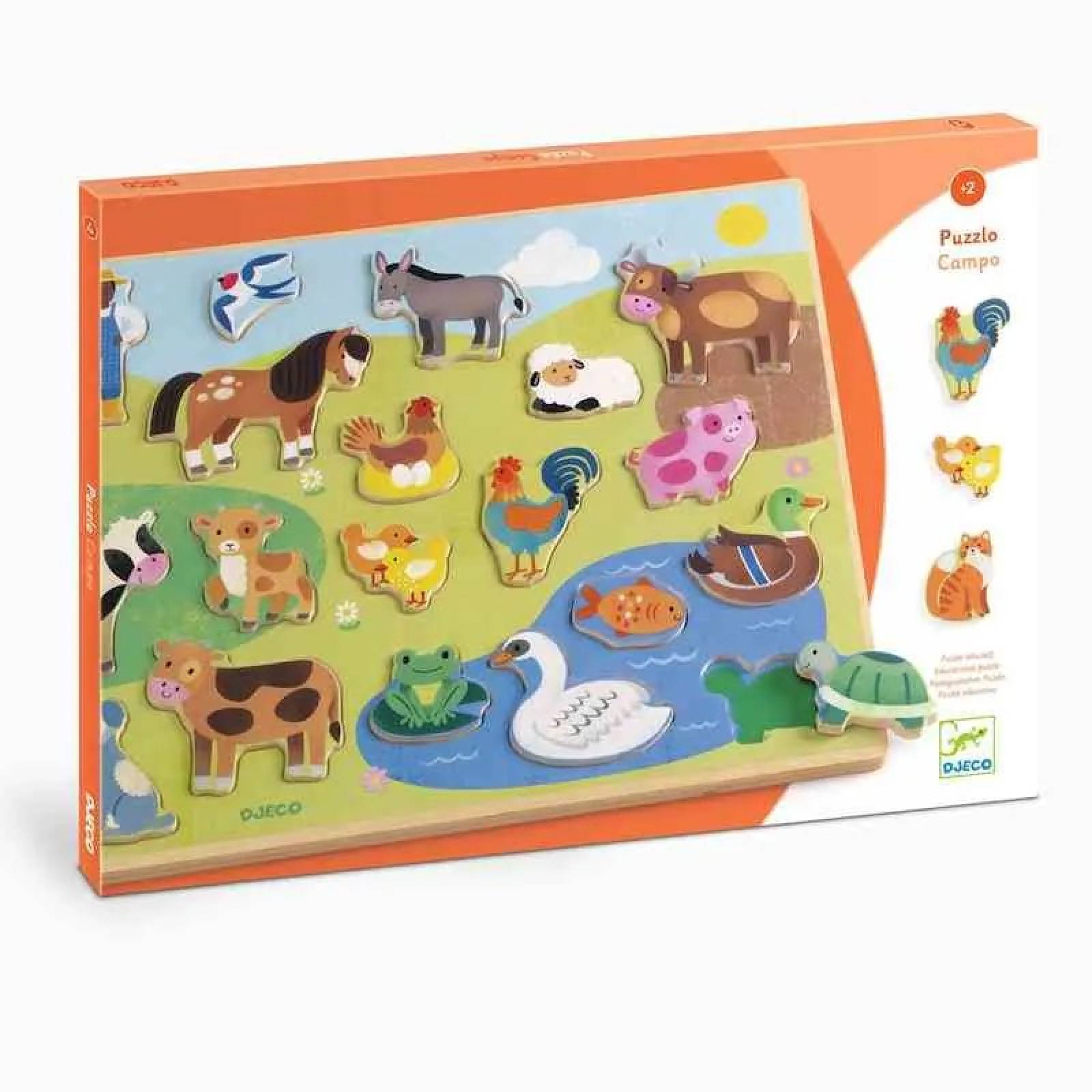 Puzzlo Campo Wooden Puzzle By Djeco 2+ thumbnails