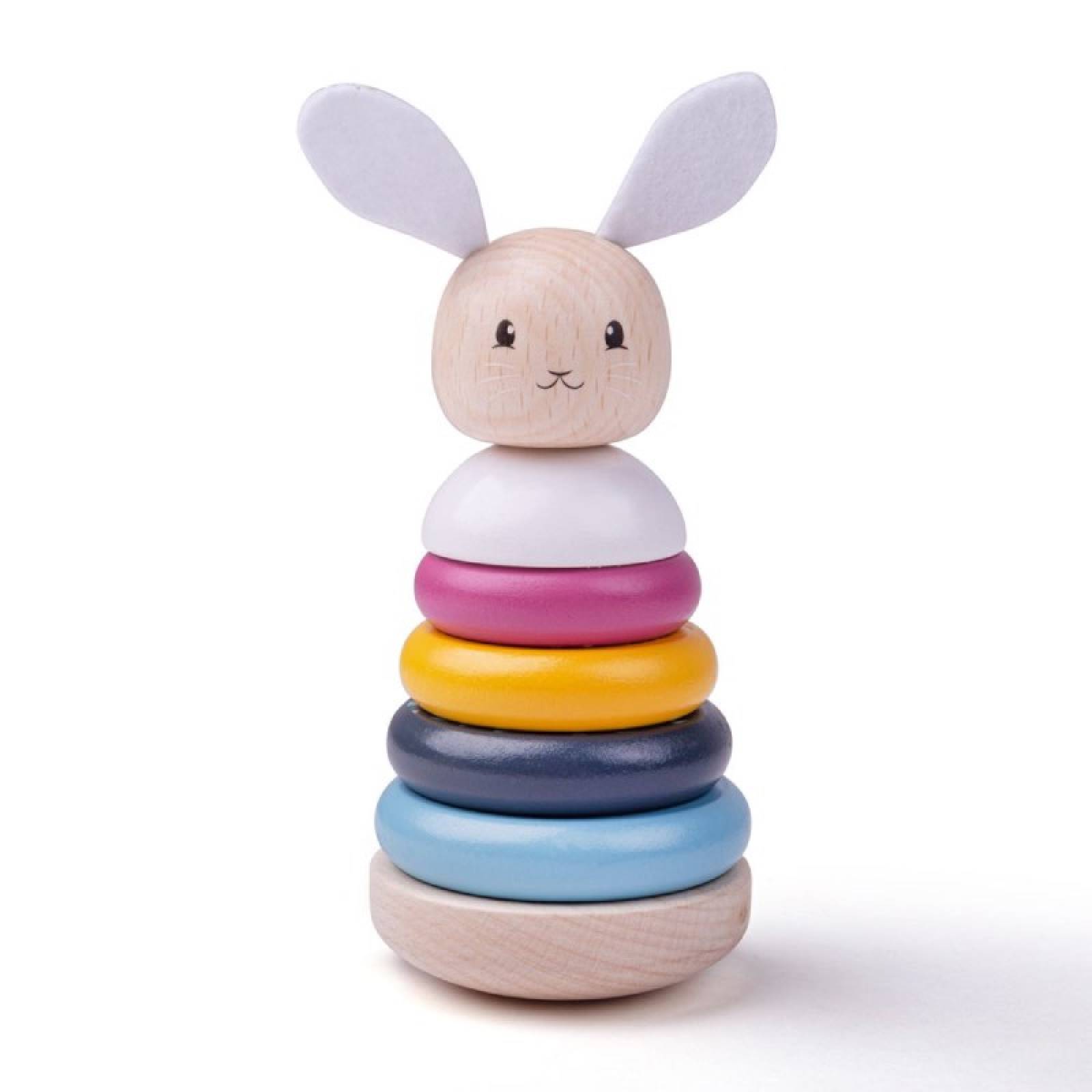 Wooden Rabbit Stacking Rings  1+