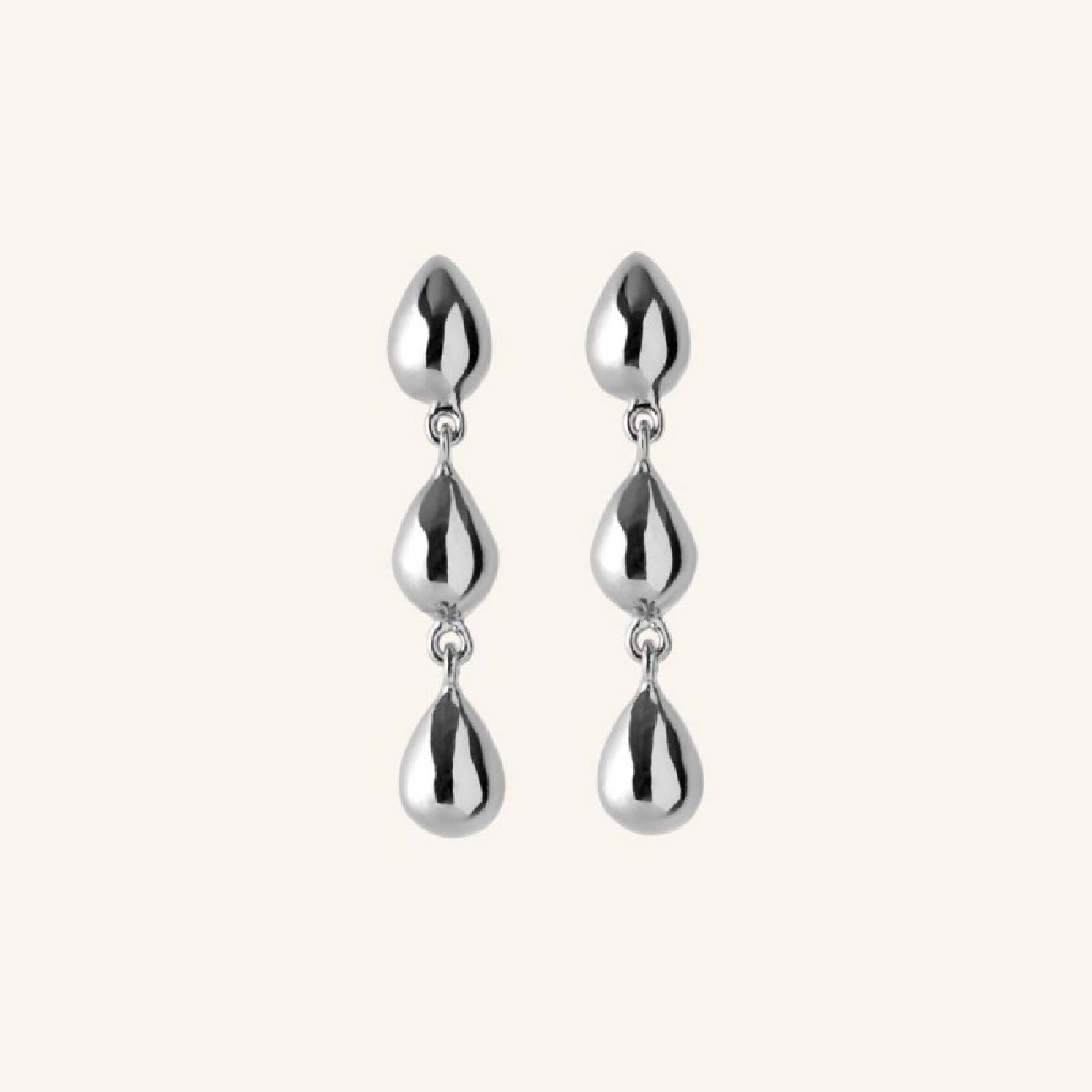 Rain Drop Earrings In Silver By Pernille Corydon