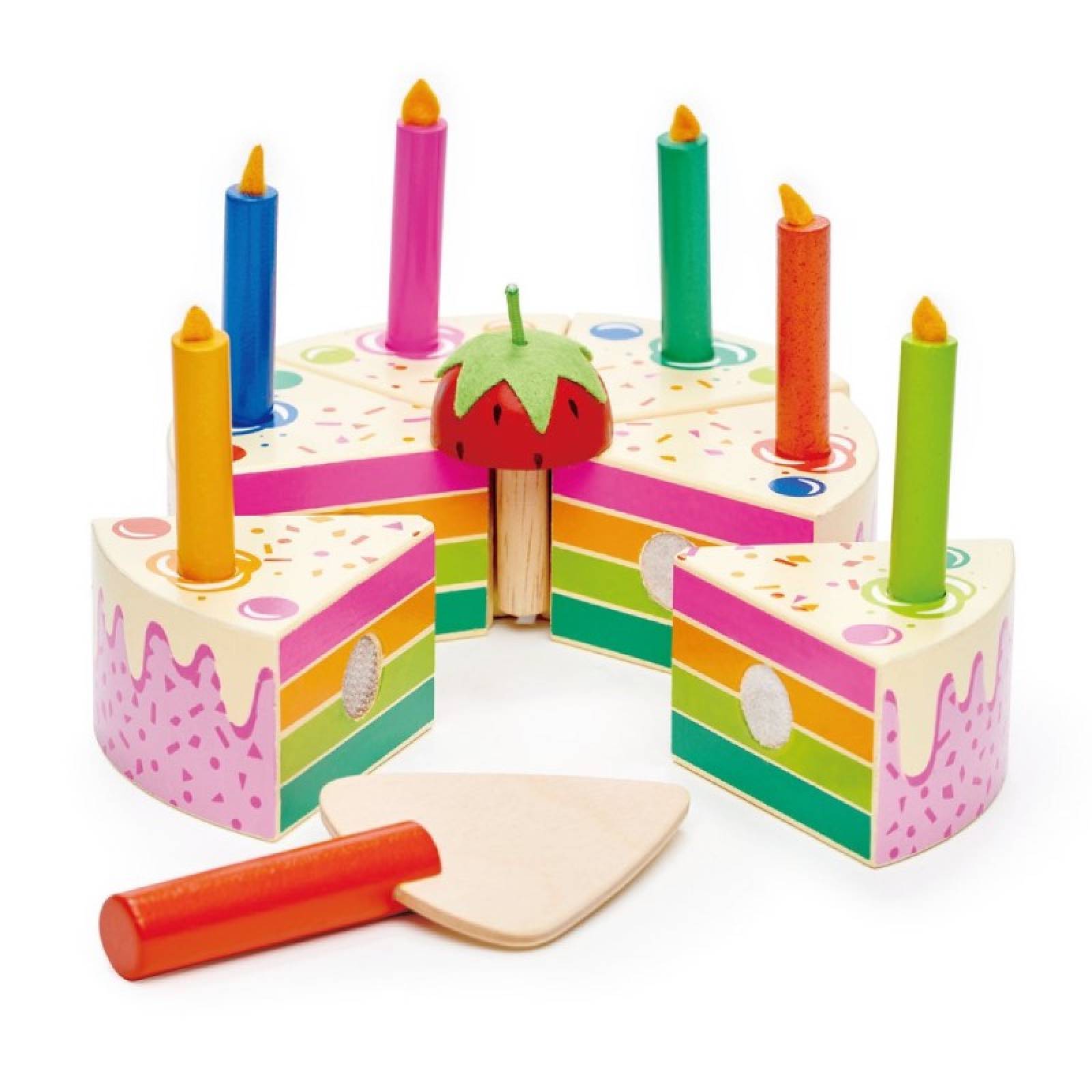 Rainbow Birthday Cake Wooden Play Food Set 3+ thumbnails