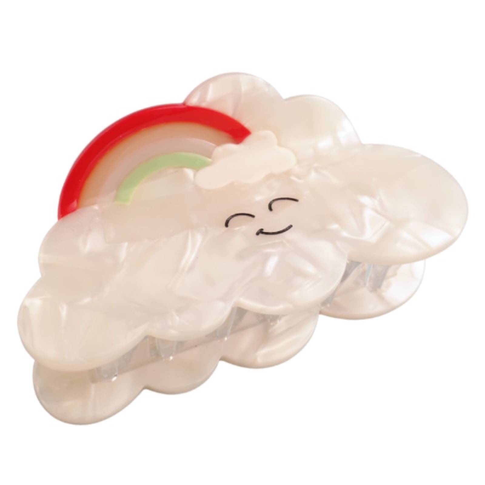 Rainbow Cloud - Large Single Claw Hair Clip
