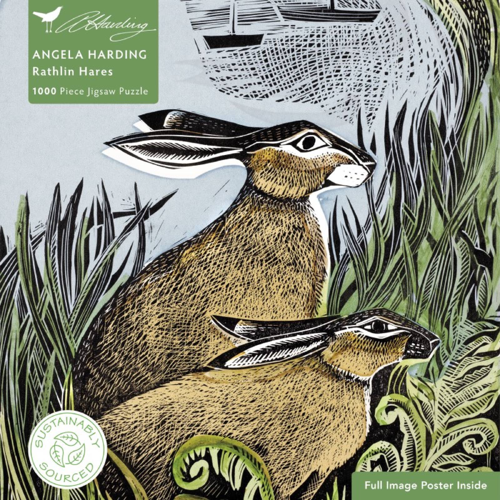 Rathlin Hares By Angela Harding - 1000 Piece Jigsaw Puzzle
