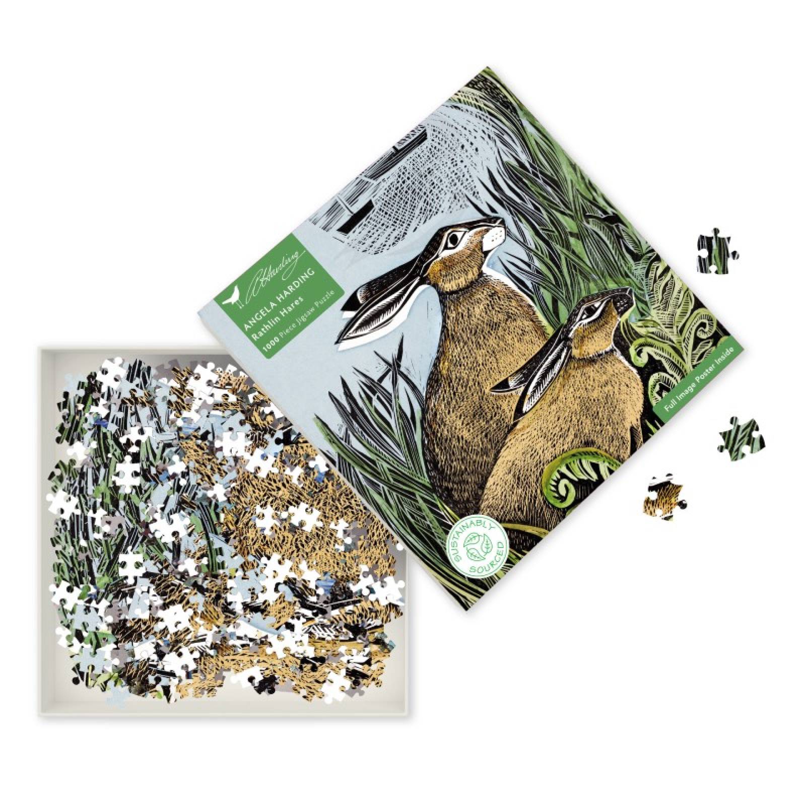 Rathlin Hares By Angela Harding - 1000 Piece Jigsaw Puzzle thumbnails