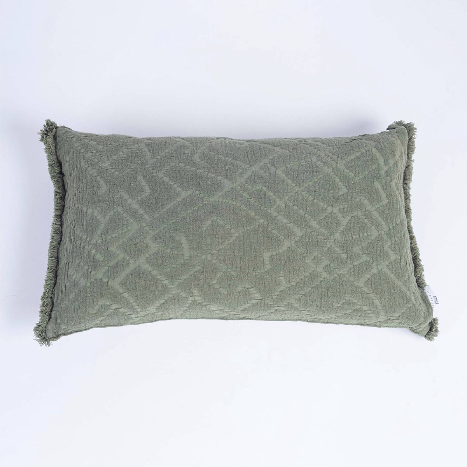 Rectangular Chantilly Cushion In Olive 30x50cm