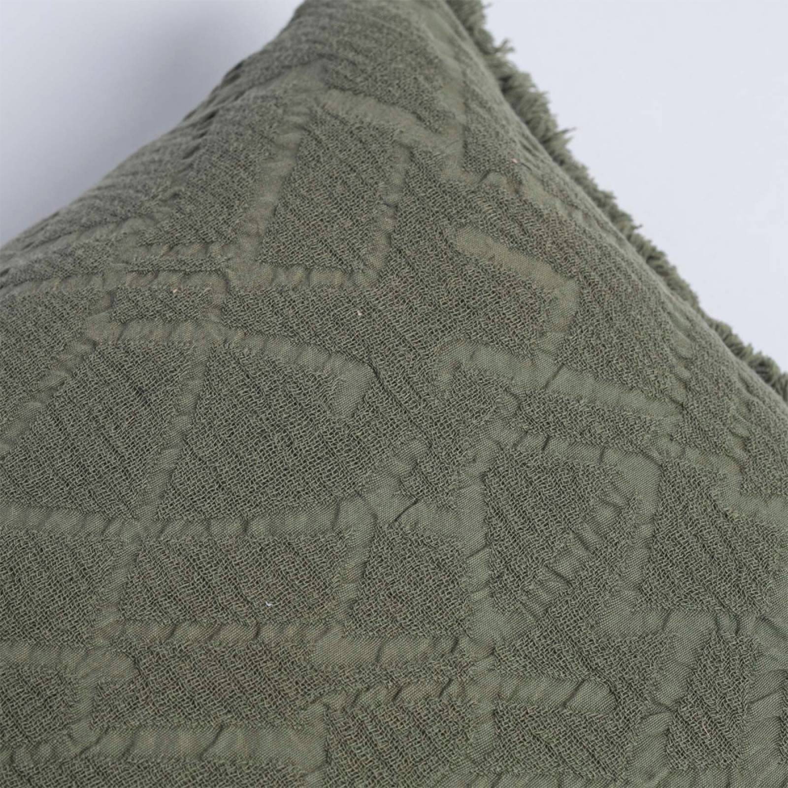Rectangular Chantilly Cushion In Olive 30x50cm thumbnails