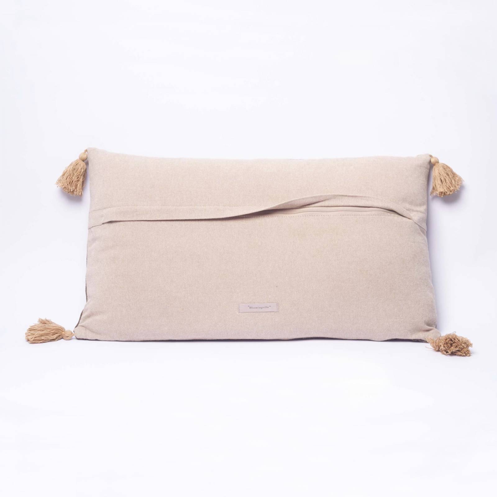 Rectangular Embroidered Brown And Orange Cushion 60x35cm thumbnails