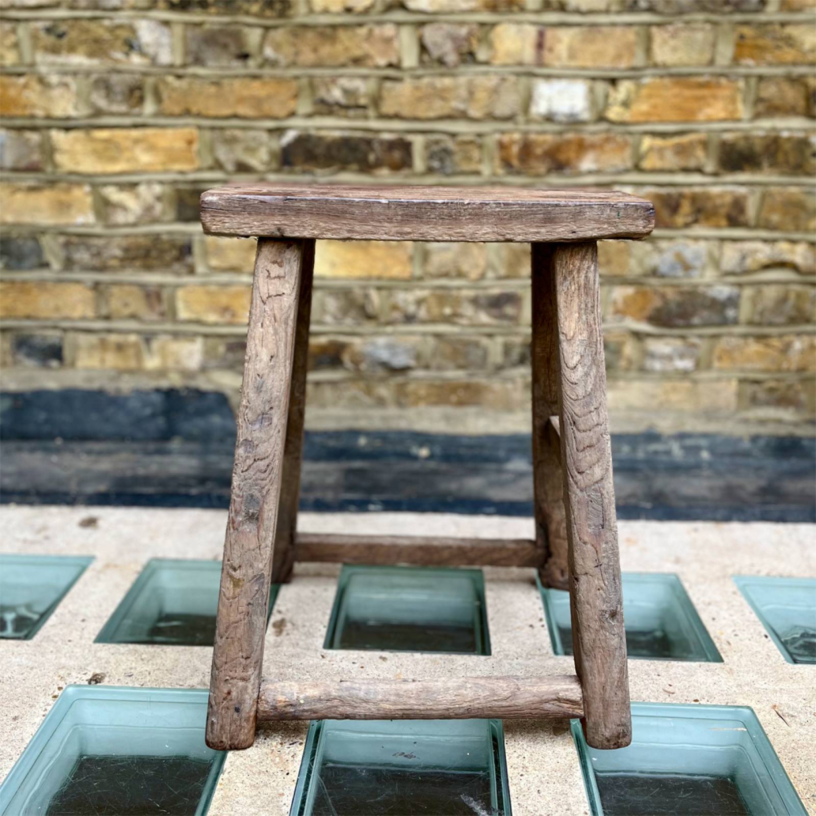 Rectangular Reclaimed Wooden Stool thumbnails