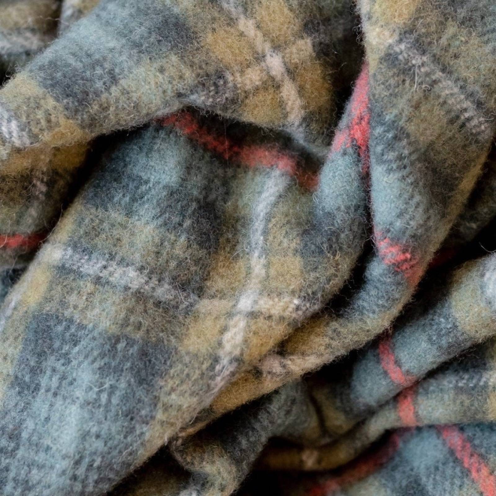 Recycled Wool Knee Blanket In Mackenzie Weathered Tartan thumbnails