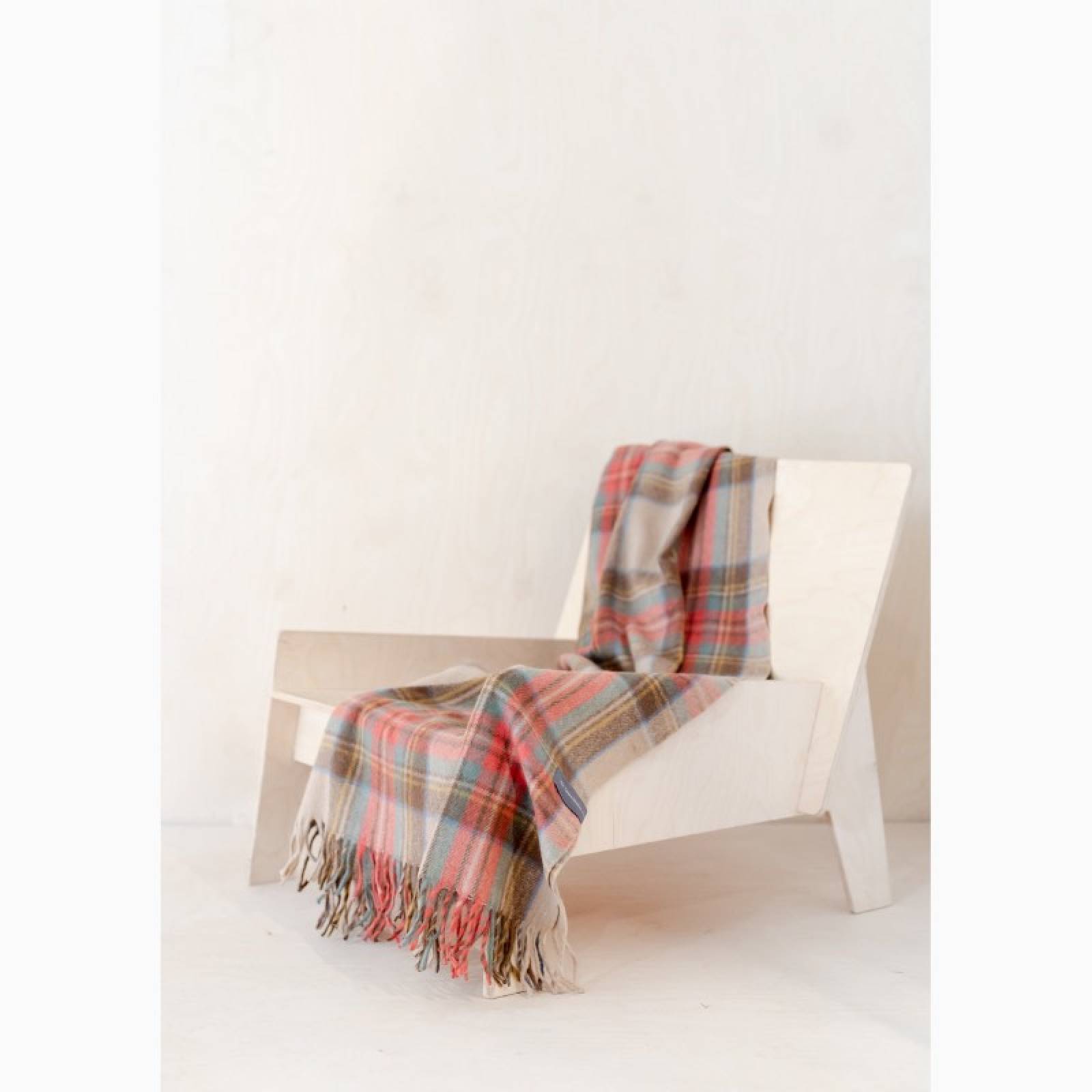 Recycled Wool Knee Blanket In Stewart Dress Tartan thumbnails