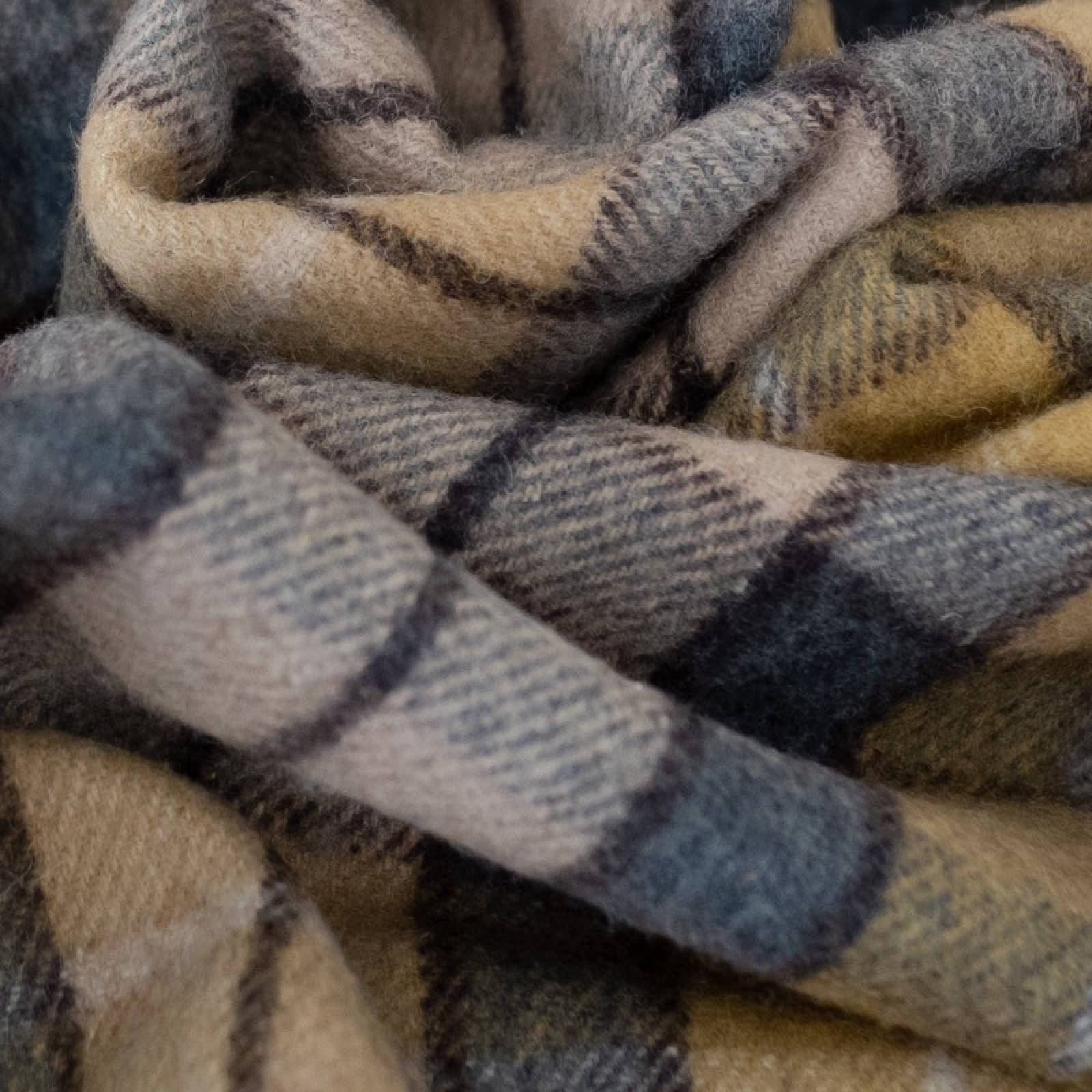 Recycled Wool Picnic Blanket - Buchanan Tartan & Leather Carrier thumbnails