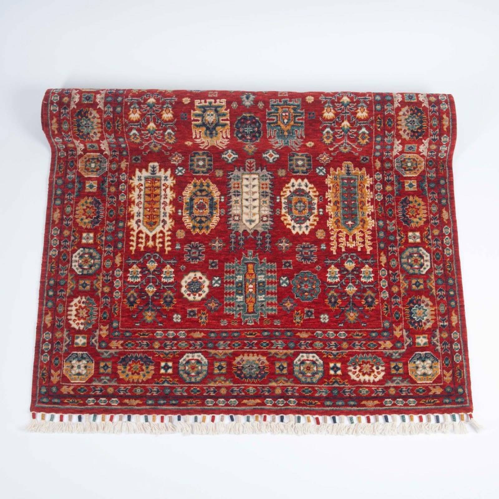 Red Wool Kilim Rug 180 x 120cm