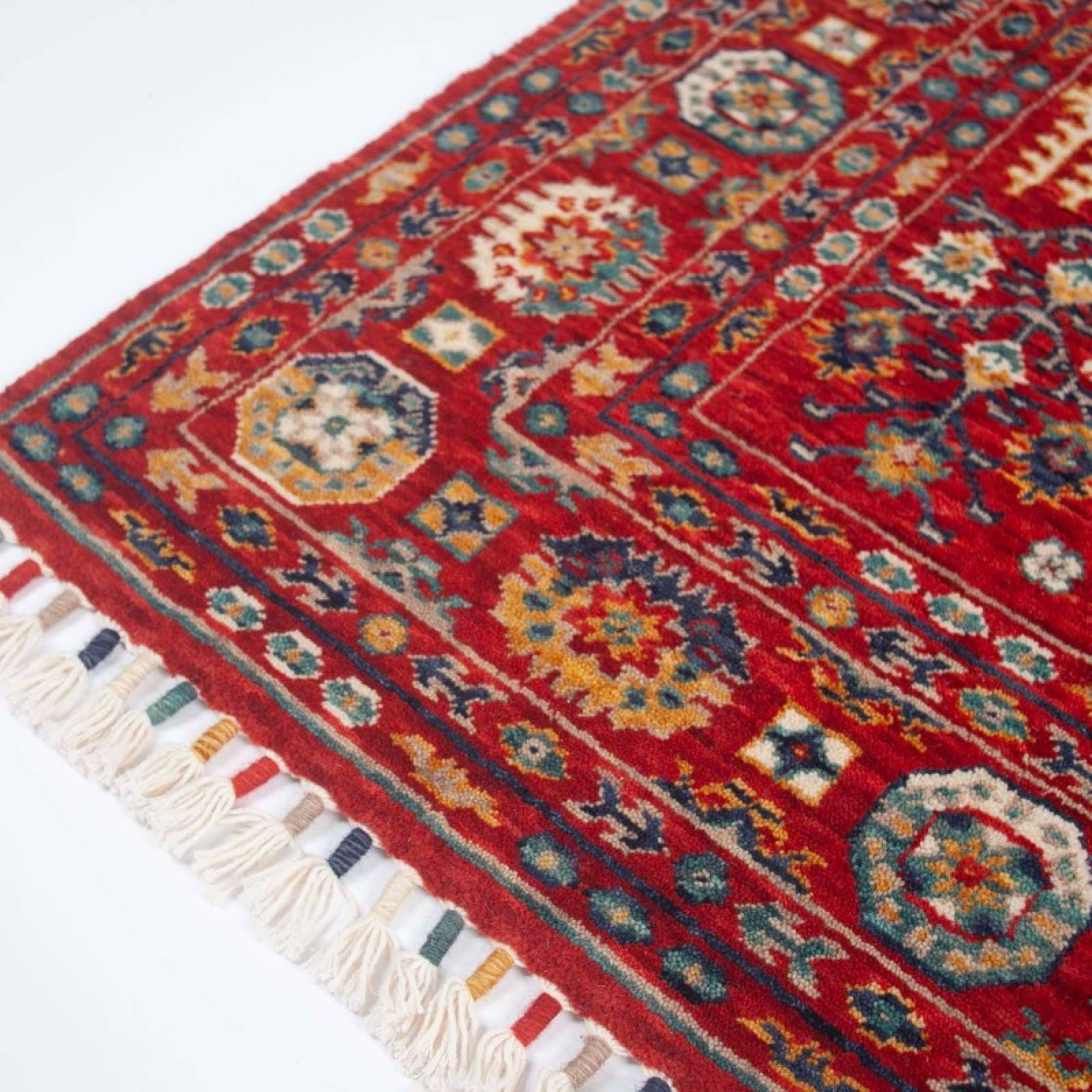 Red Wool Kilim Rug 180 x 120cm thumbnails