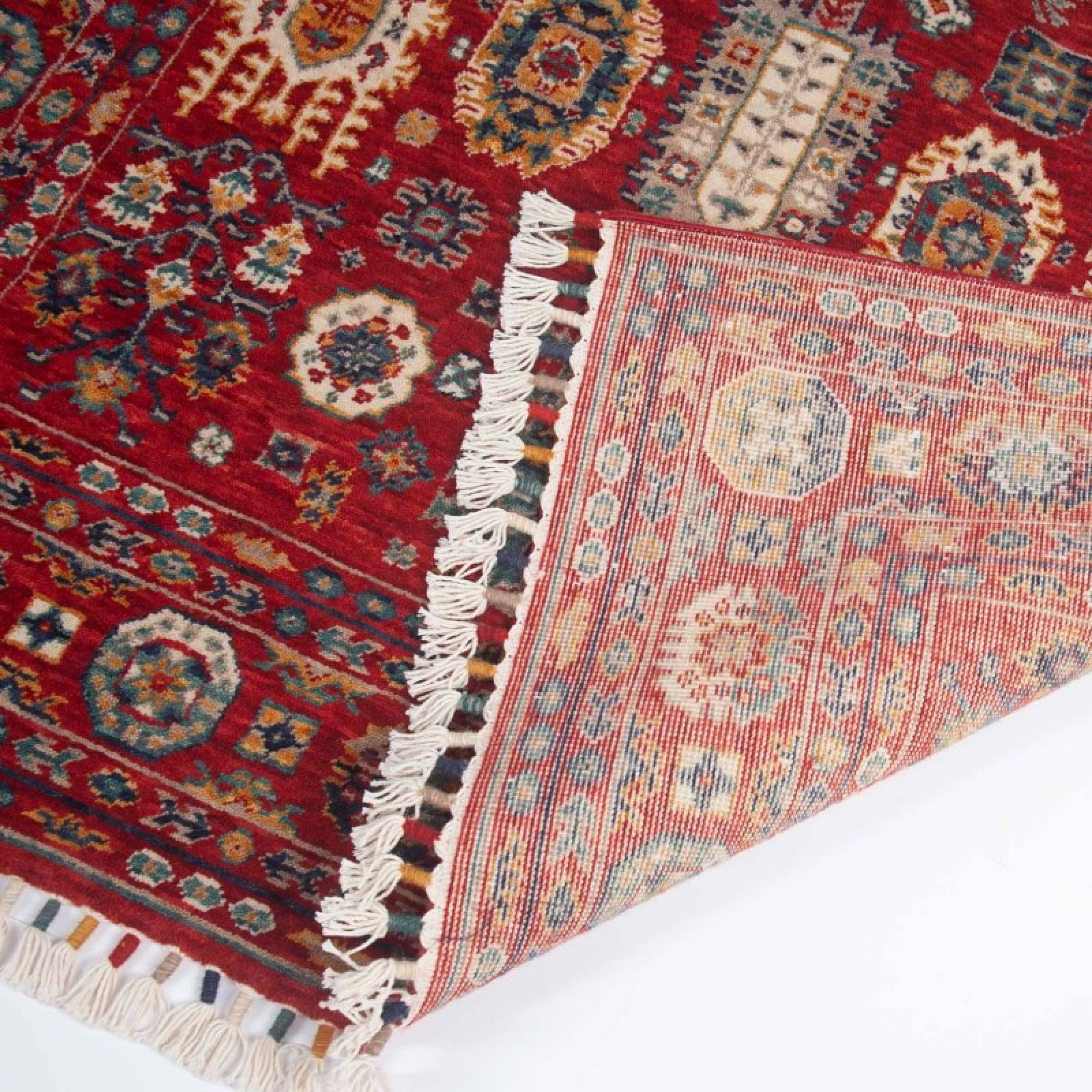 Red Wool Kilim Rug 180 x 120cm thumbnails