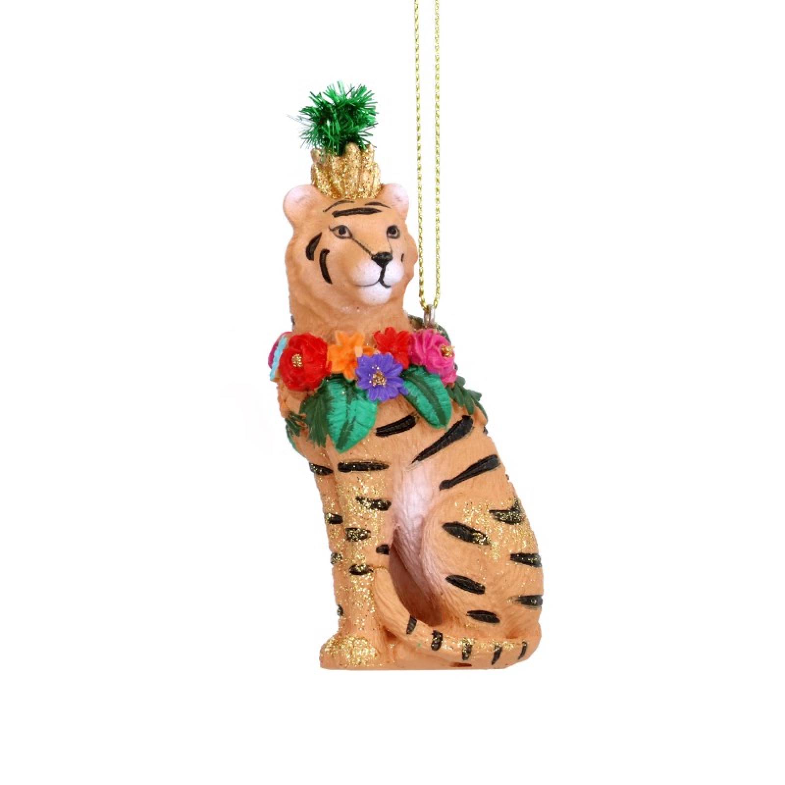 Resin Carnival Tiger Hanging Christmas Decoration thumbnails