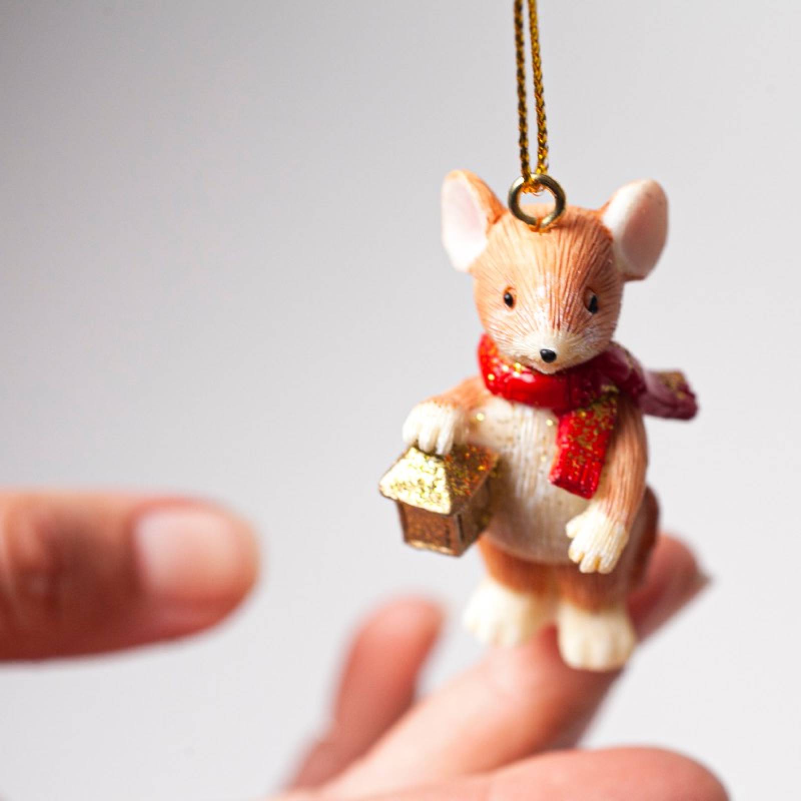 Resin Christmas Mouse Hanging Christmas Decoration thumbnails