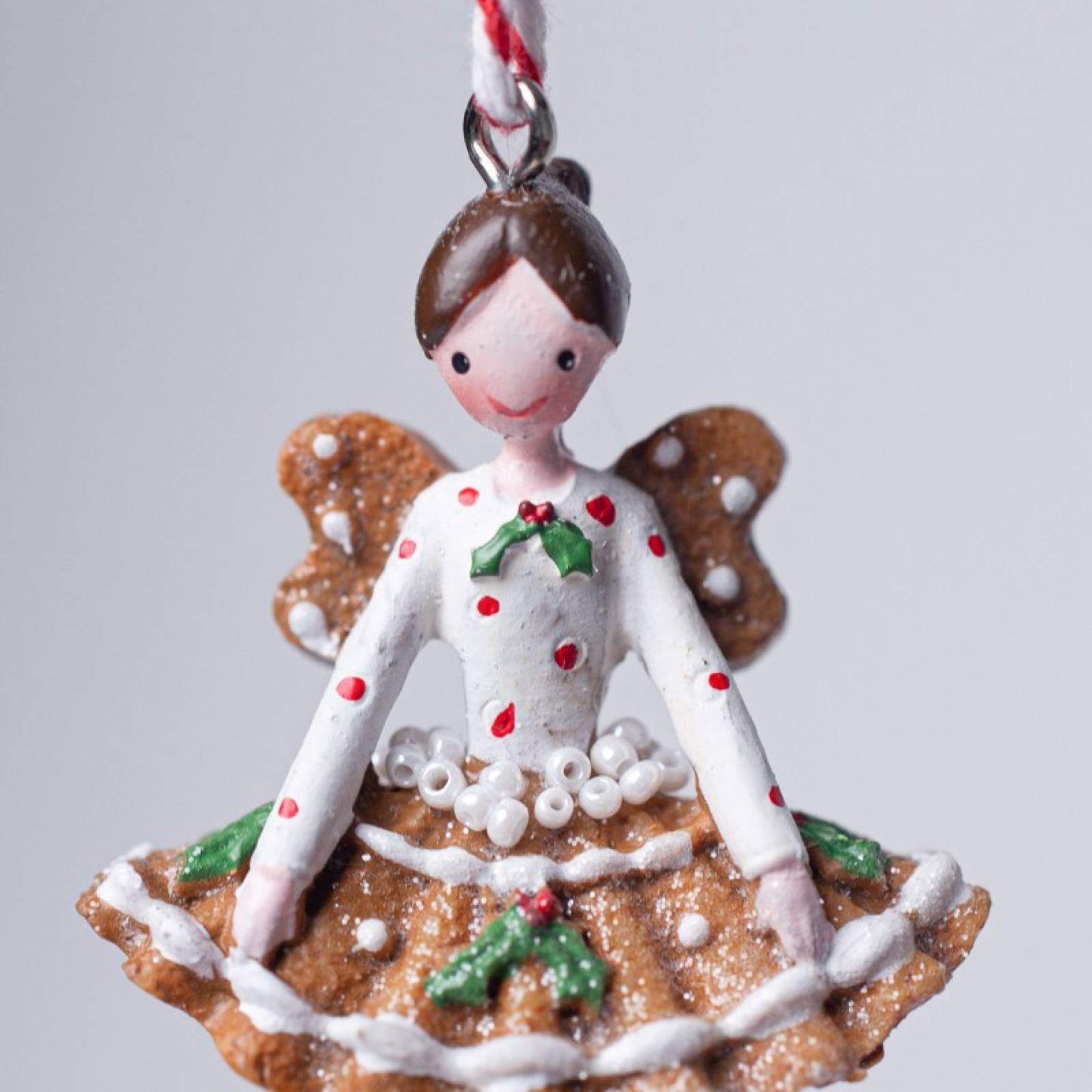 Resin Gingerbread Fairy Hanging Christmas Decoration thumbnails