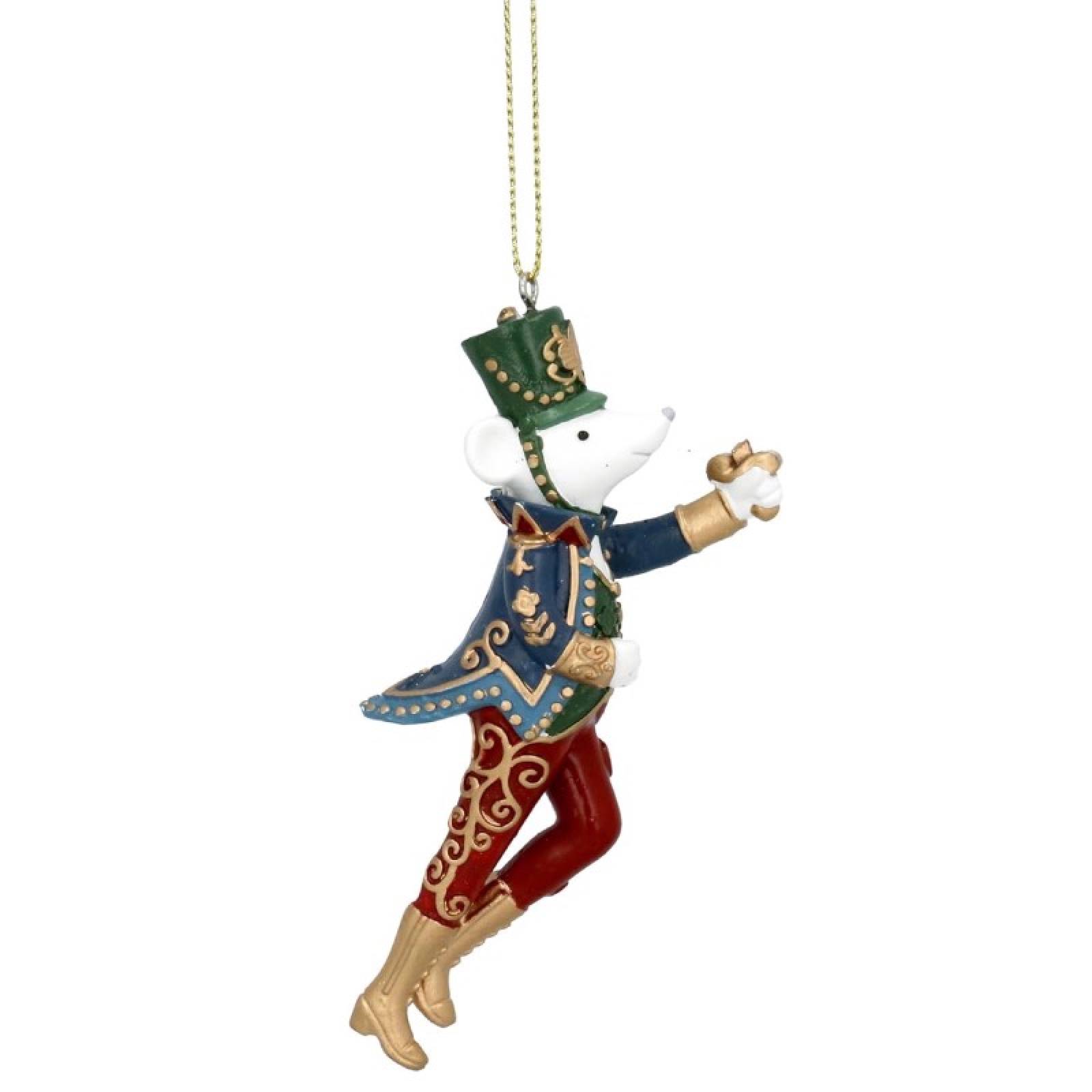 Resin Soldier Mouse Hanging Christmas Decoration