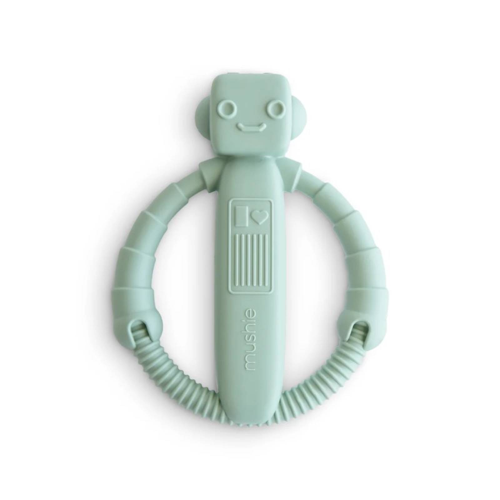 Robot Rattle Teether Toy In Blue 3m+