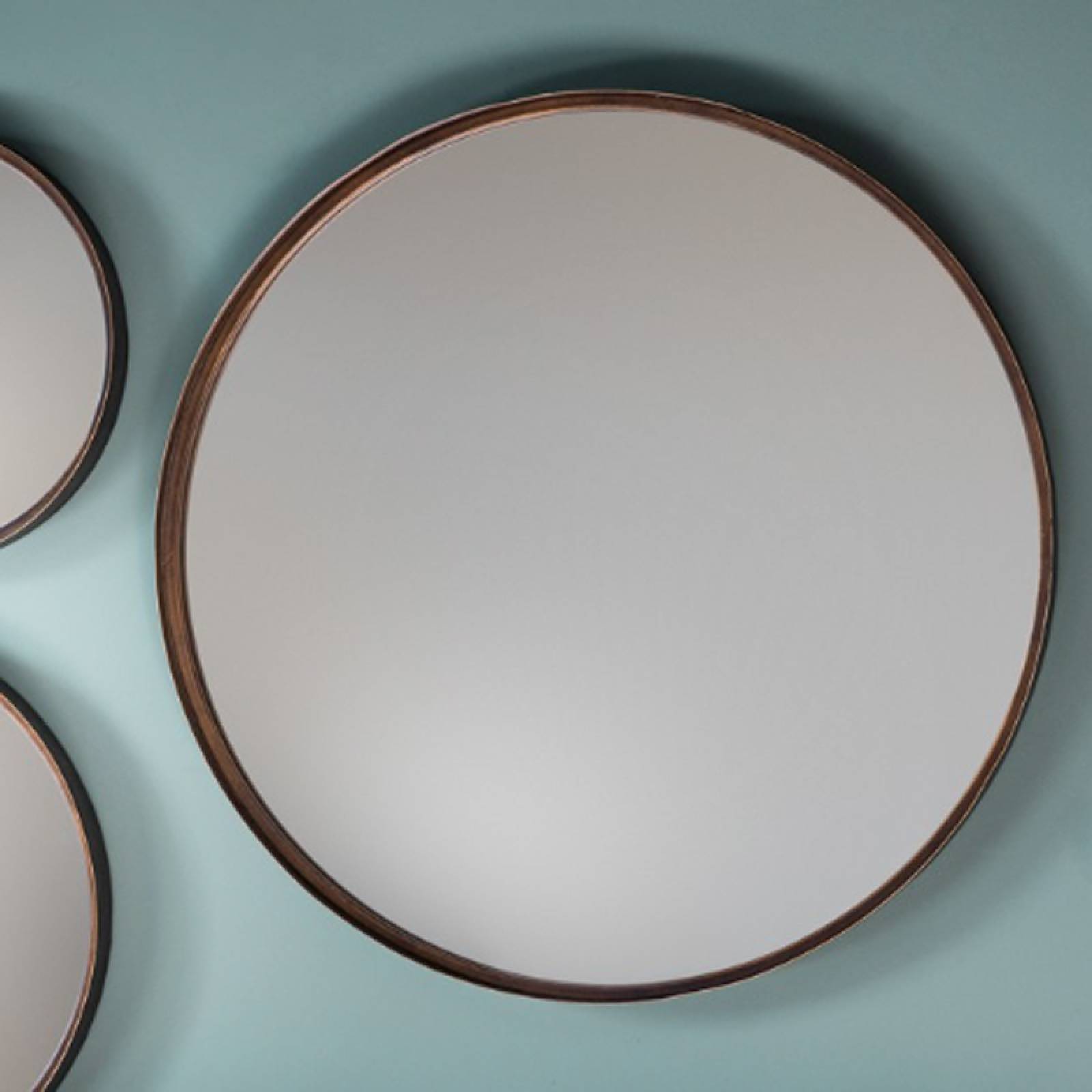 Round Bronze Mirror 61x61cm