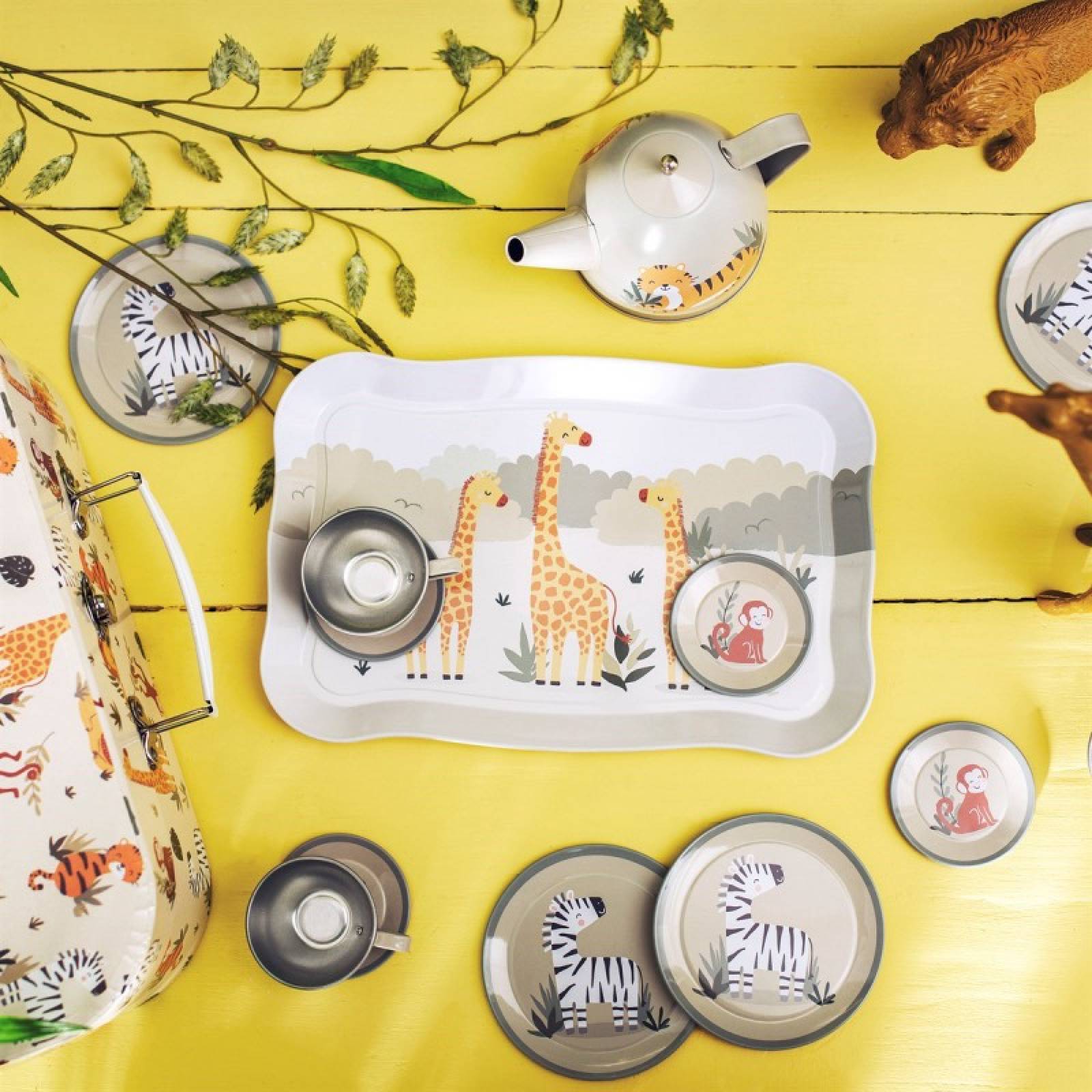 Safari Animals - Children's Tin Tea Set 3+ thumbnails