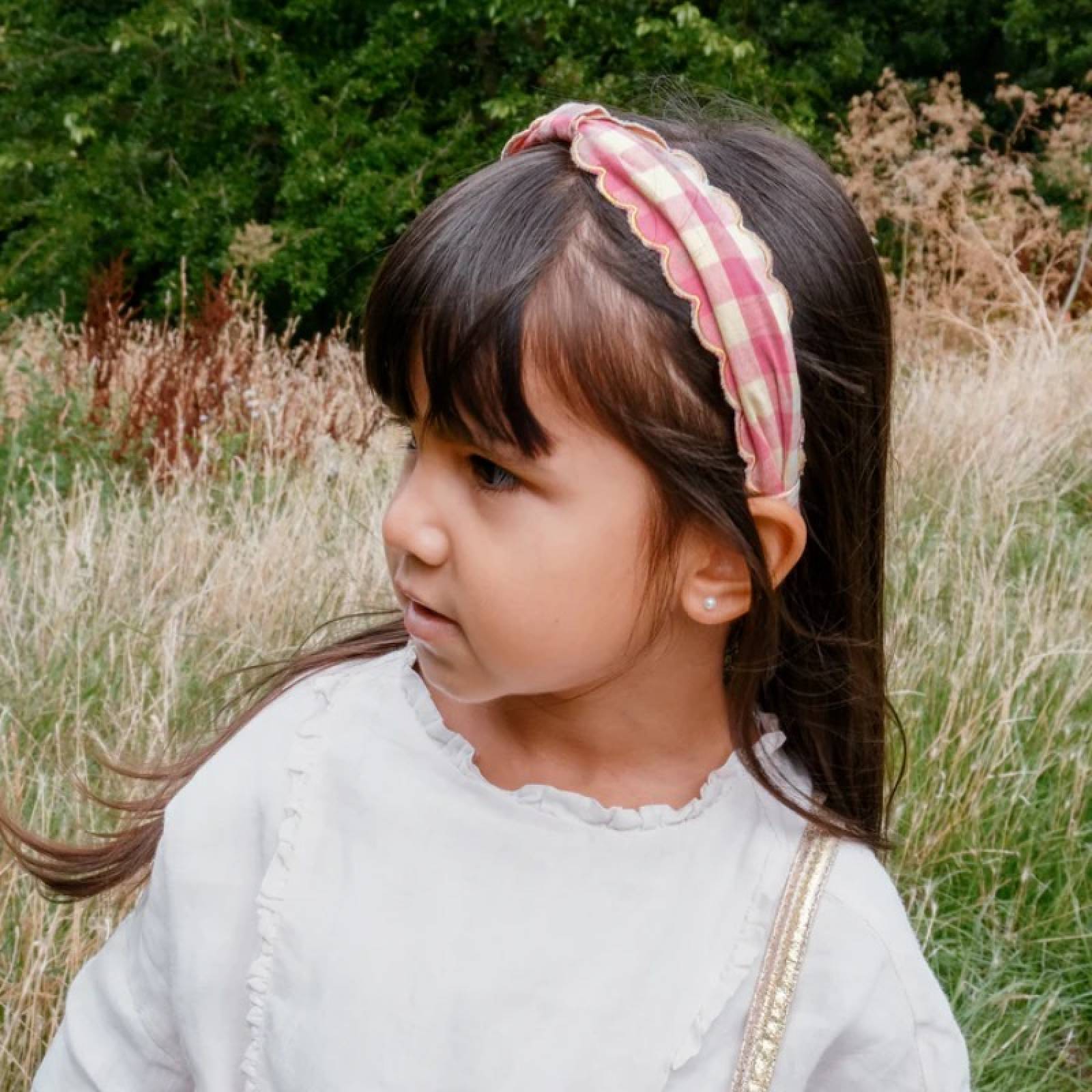 Scalloped Gingham Headband thumbnails