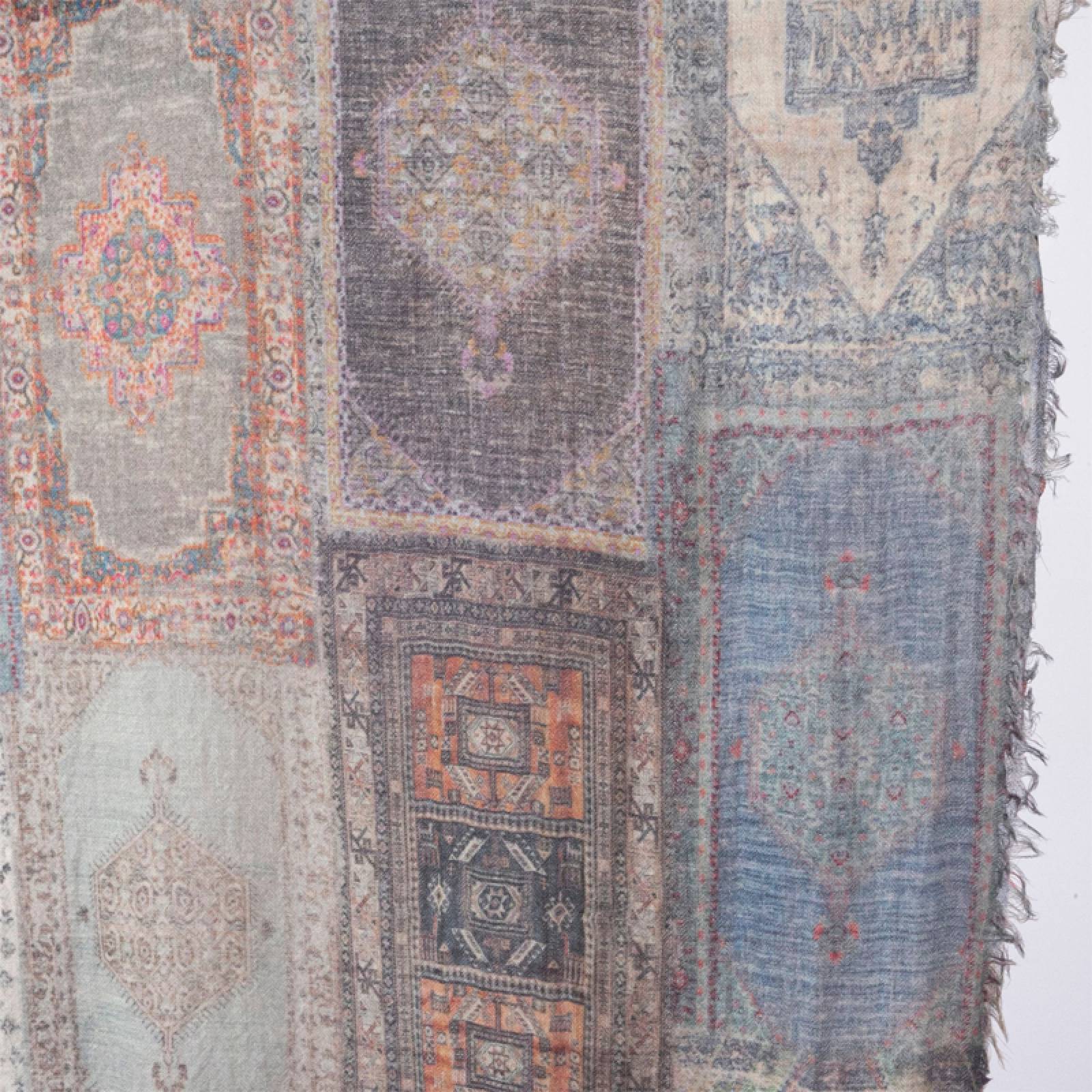Mosaic Blue Wool Scarf By Jo Edwards thumbnails