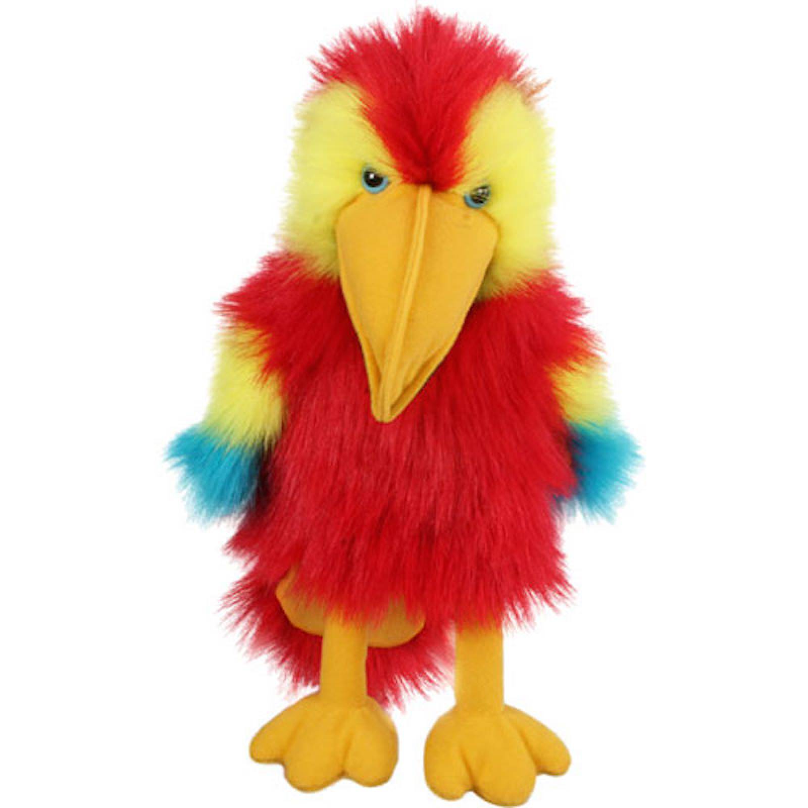 Scarlet Macaw Parrot Long Sleeved Glove Puppet Bird With Sound