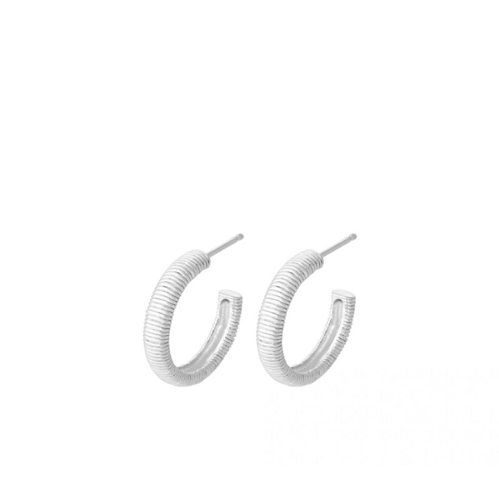 Sea Breeze Hoop Earrings In Silver By Pernille Corydon