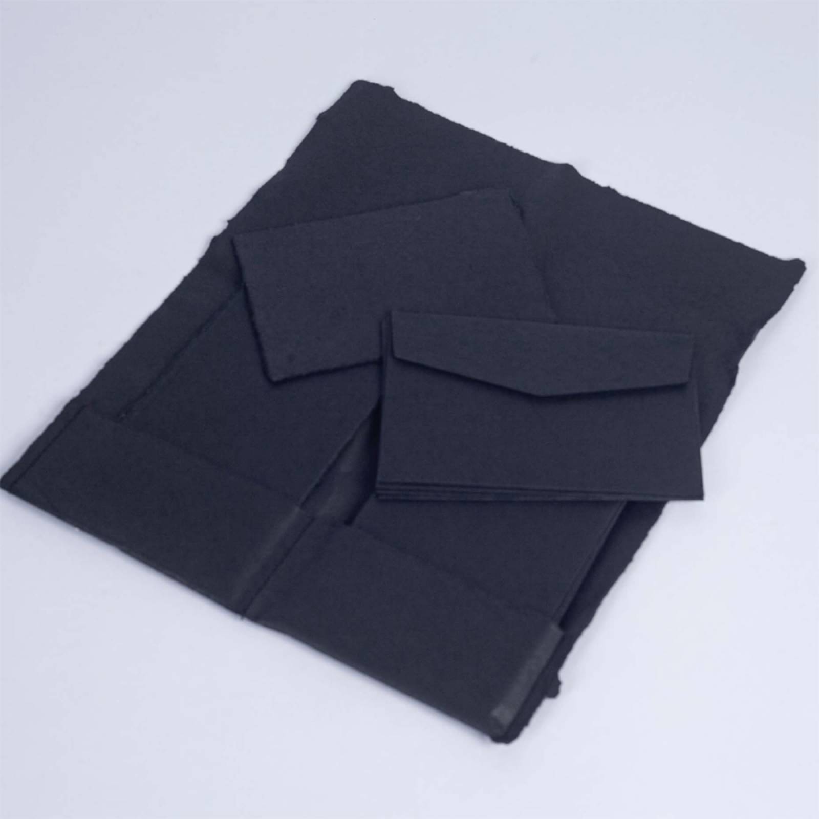 Set Of 12 Notecards & Envelopes With Wax Seal In Black thumbnails