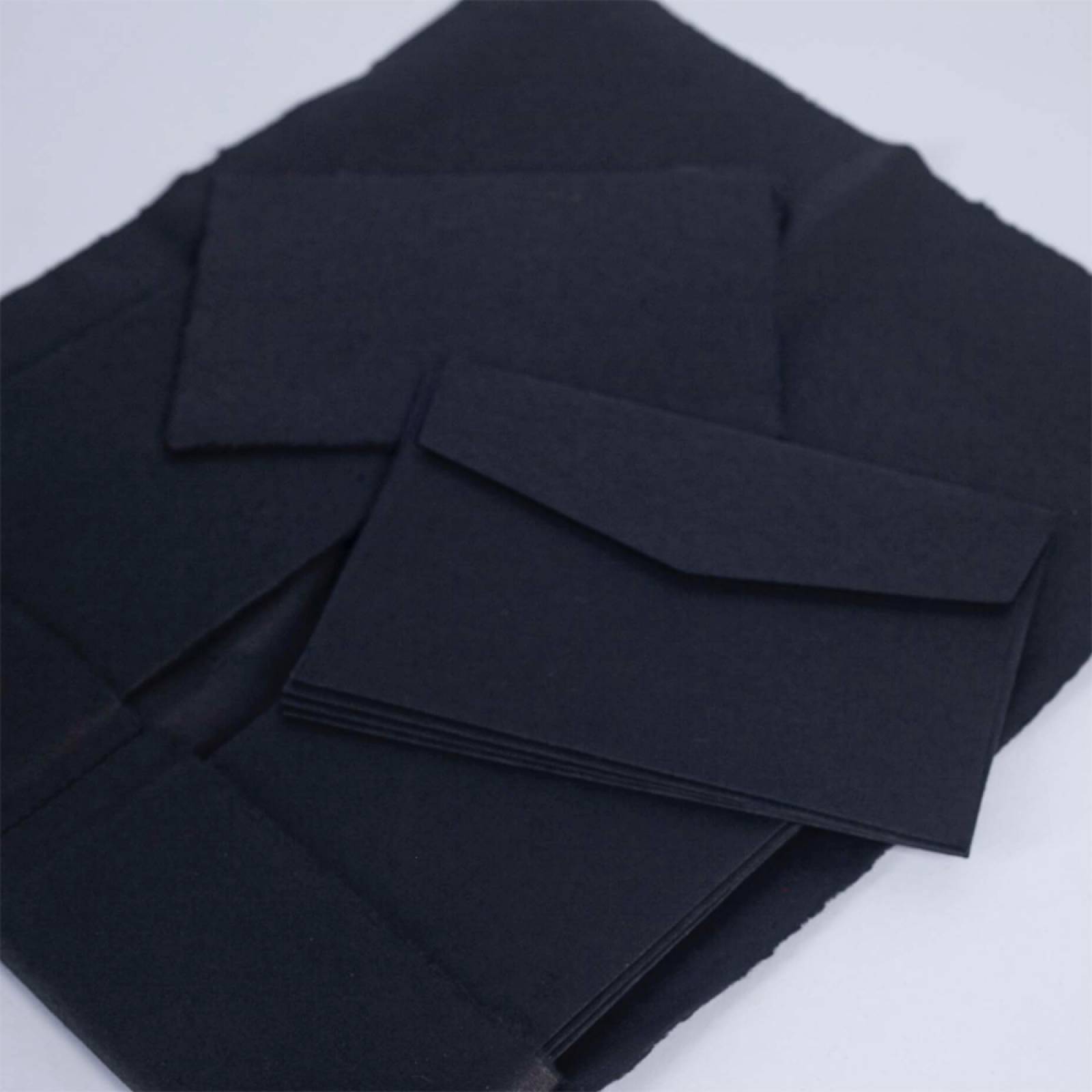 Set Of 12 Notecards & Envelopes With Wax Seal In Black thumbnails
