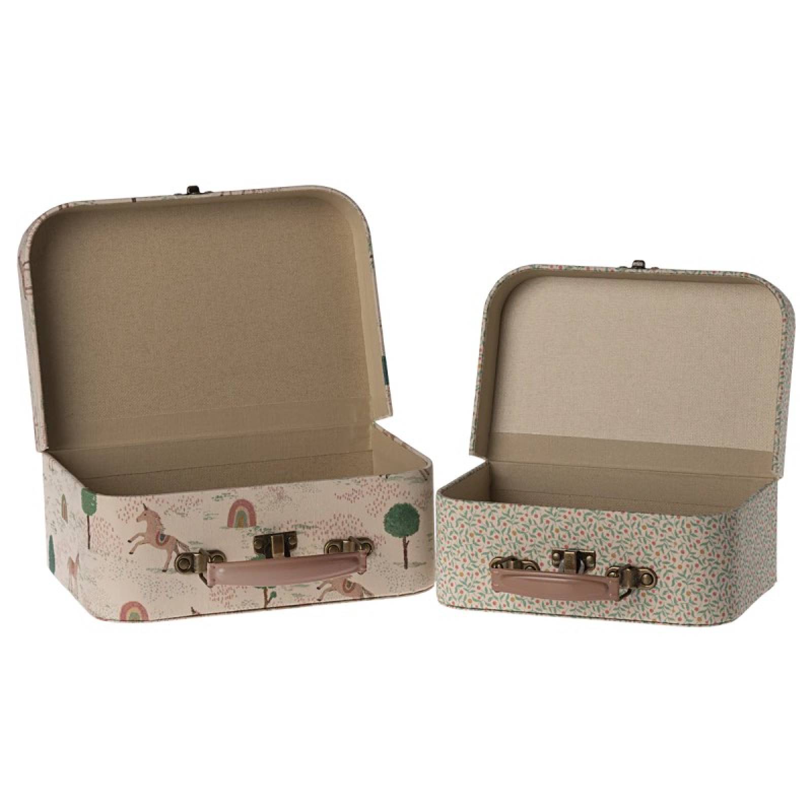 Set Of 2 Fabric Covered Suitcases By Maileg 3+ thumbnails