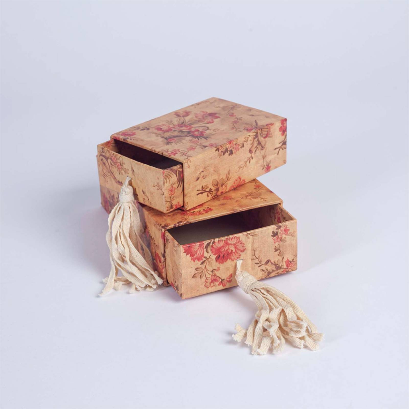 Set Of 2 Floral Drawer Boxes