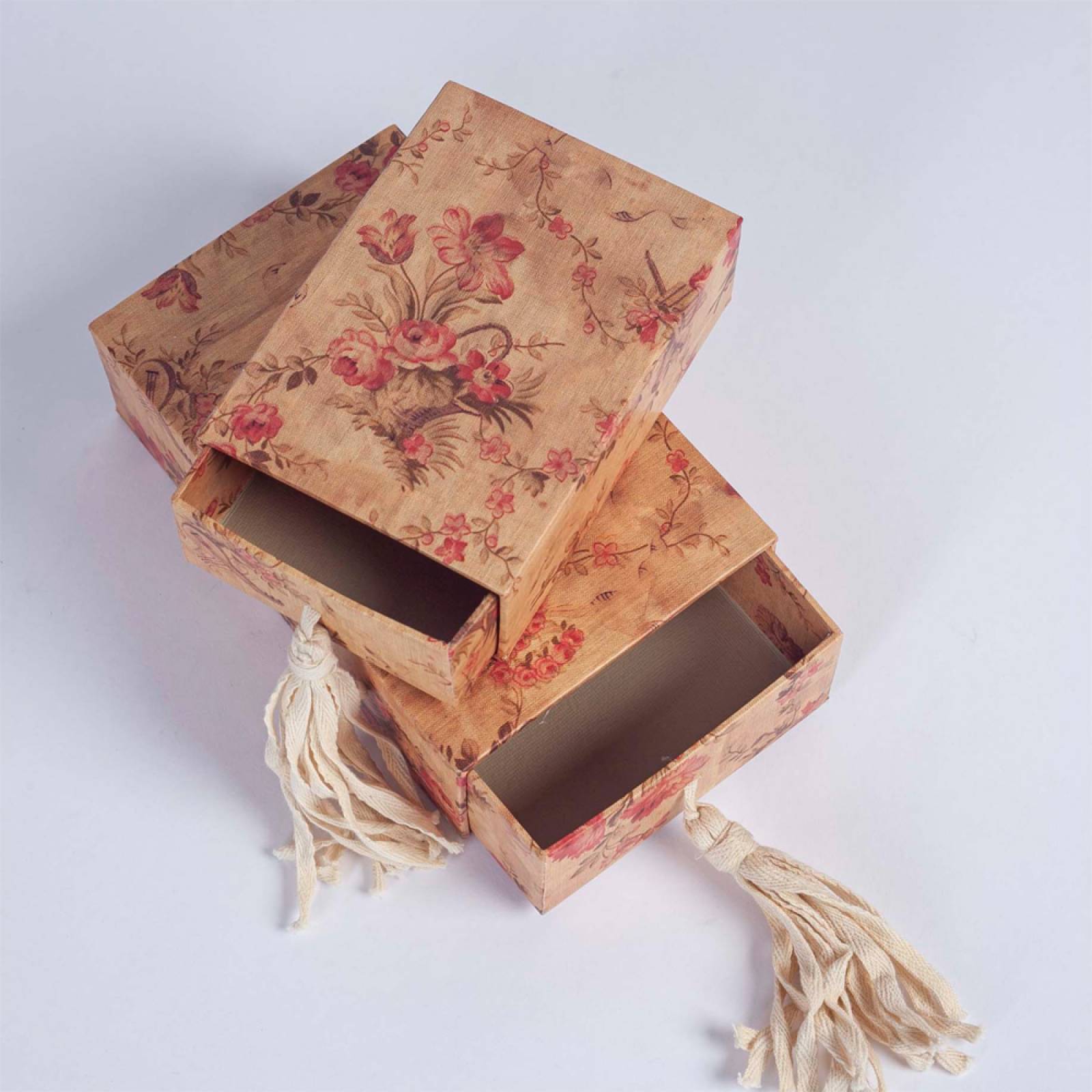 Set Of 2 Floral Drawer Boxes thumbnails