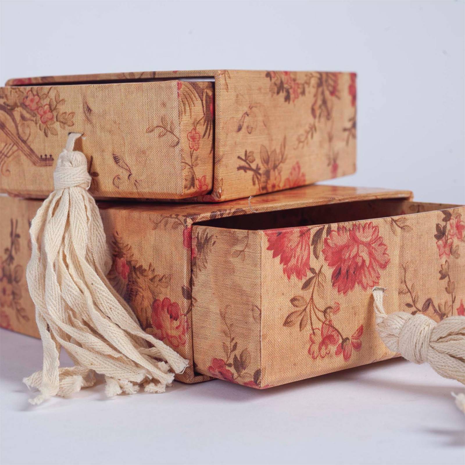 Set Of 2 Floral Drawer Boxes thumbnails