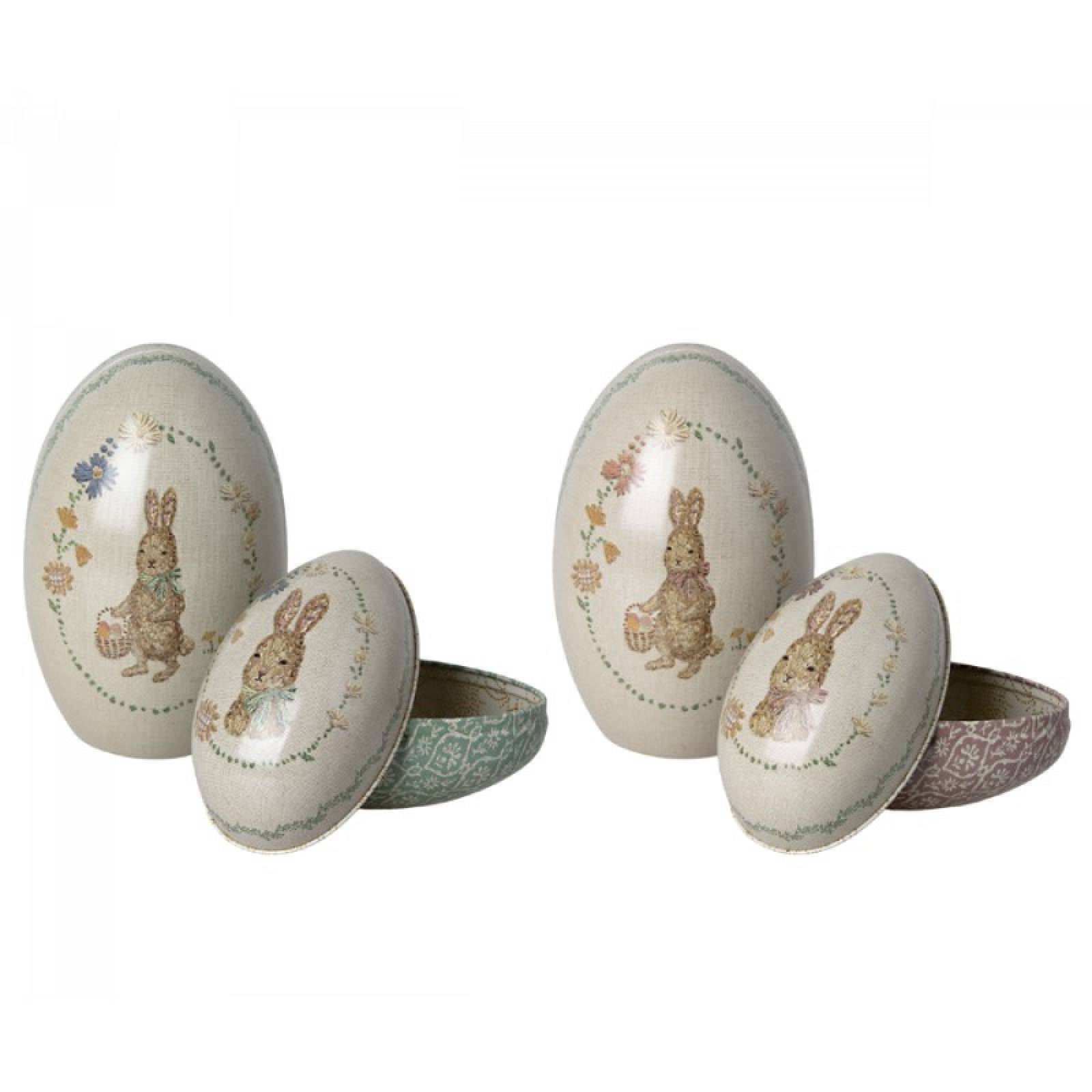 Set Of 2 Metal Easter Eggs By Maileg