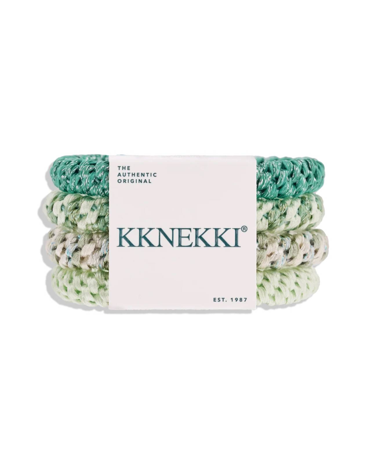 Set Of 4 Kknekki Hair Ties In Green Tones