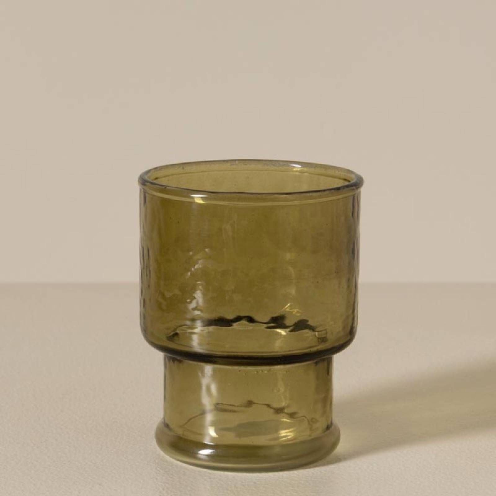 Set Of 4 Stacking Glass Tumblers In Green