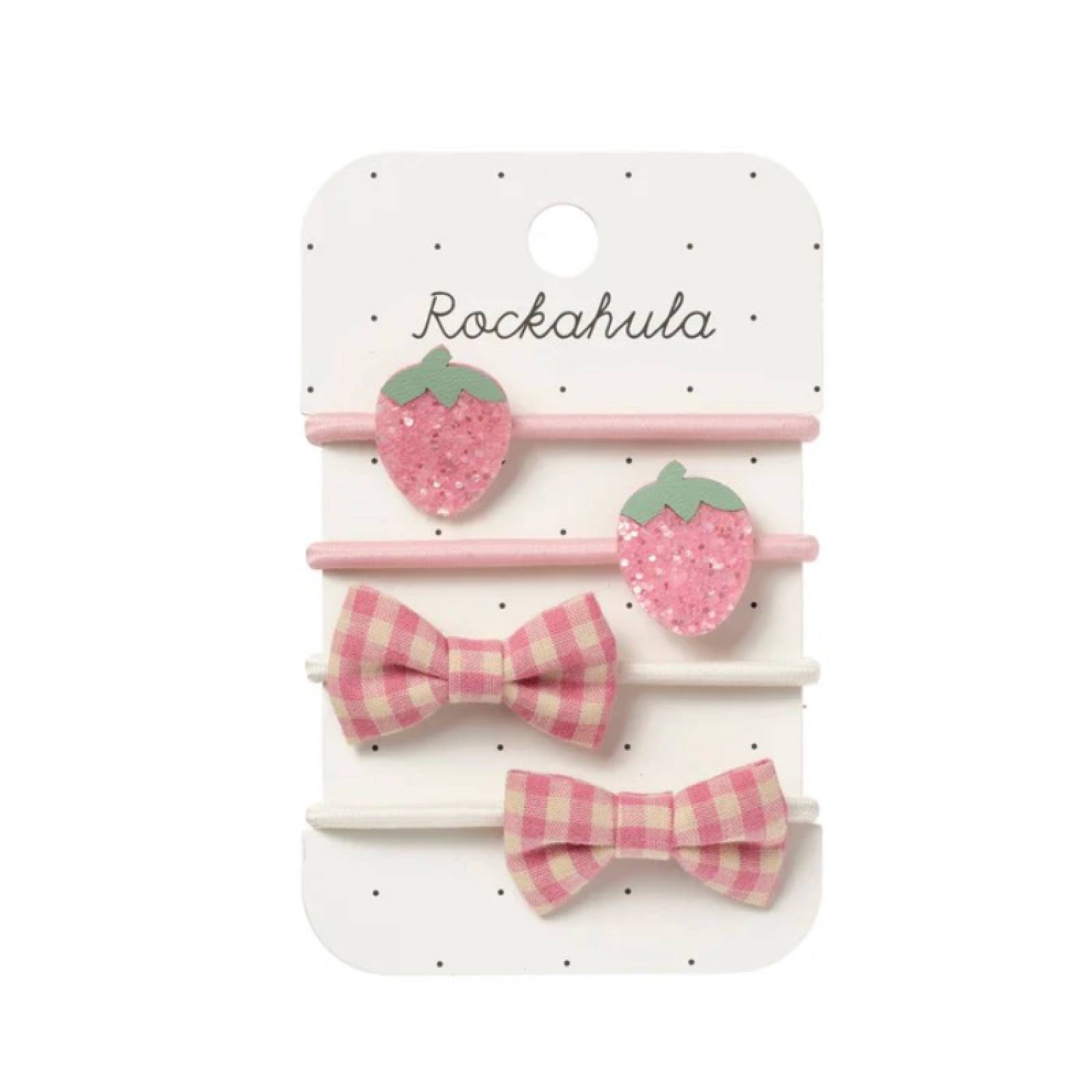 Set Of 4 Strawberry Fields Hair Ponies