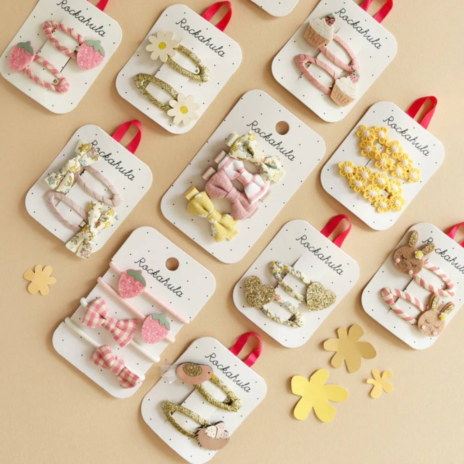 Set Of 4 Strawberry Fields Hair Ponies thumbnails