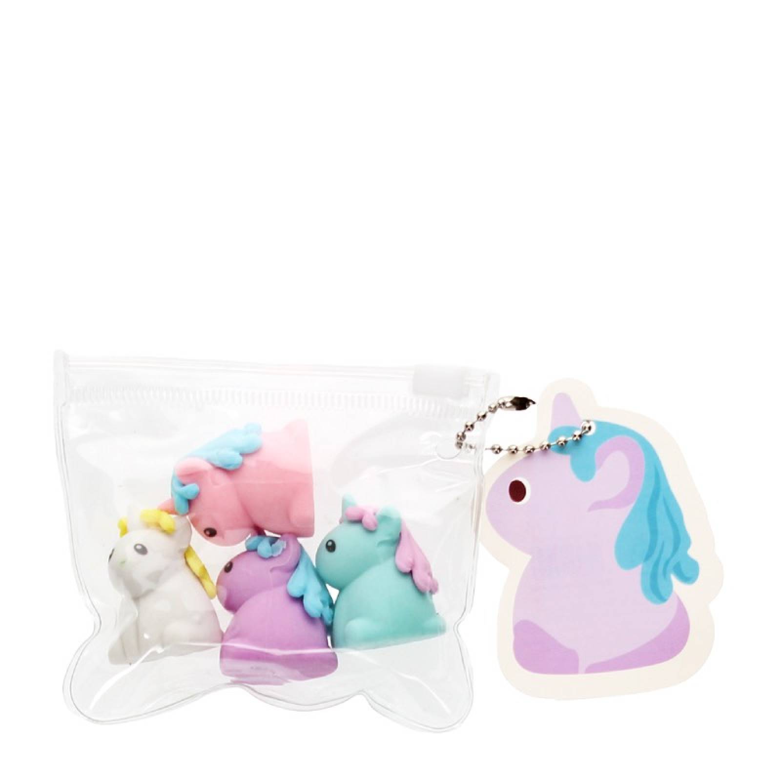 Set Of 4 Unicorn Shaped Erasers 3+ thumbnails