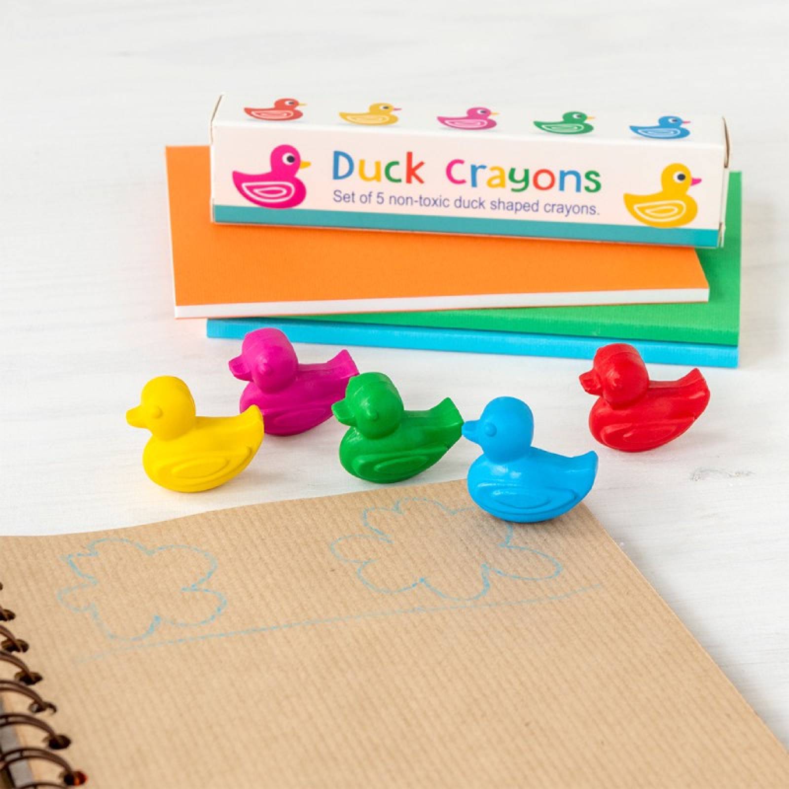 Set Of 5 Duck Shaped Crayons 3+ thumbnails