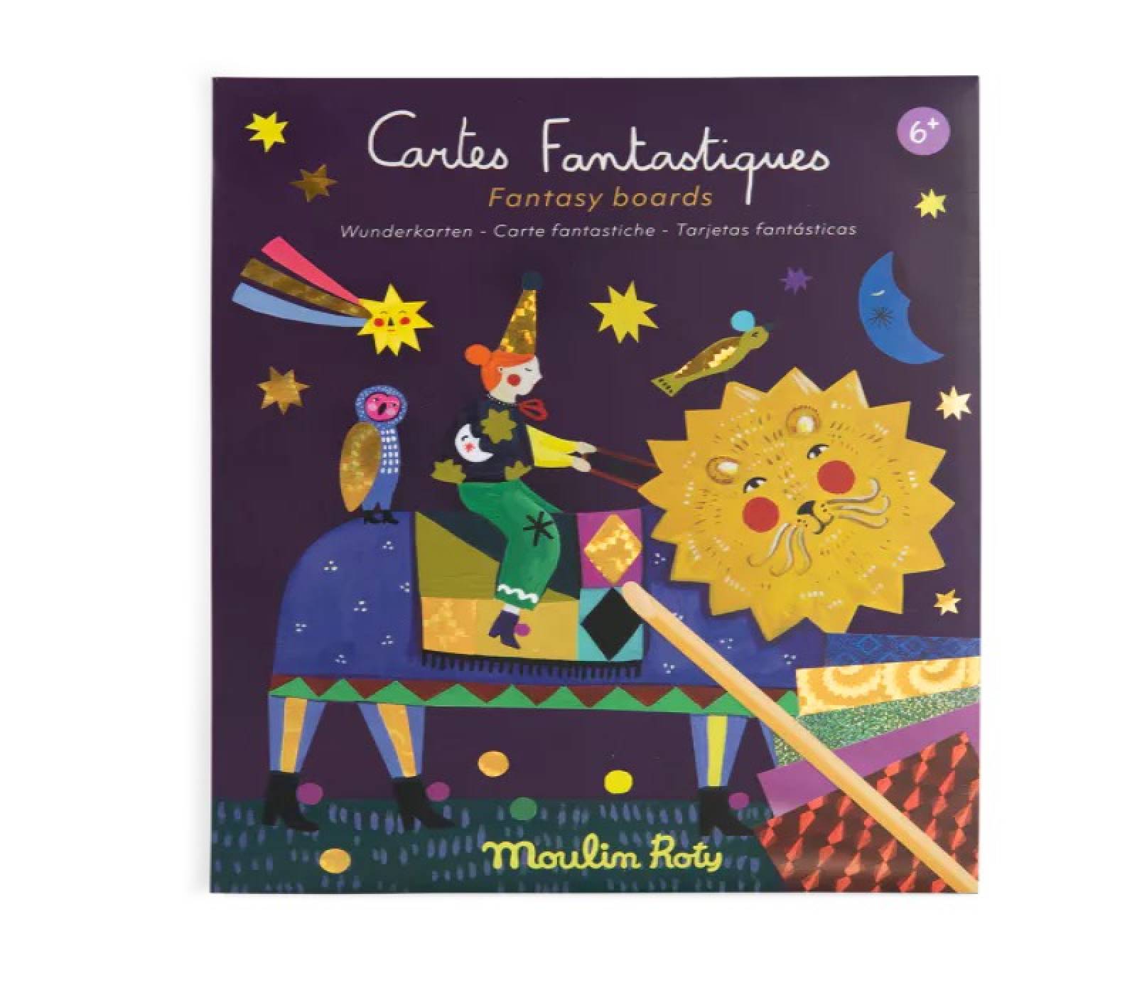 Set Of 6 Fantasy Scratch Art Cards By Moulin Roty 6+