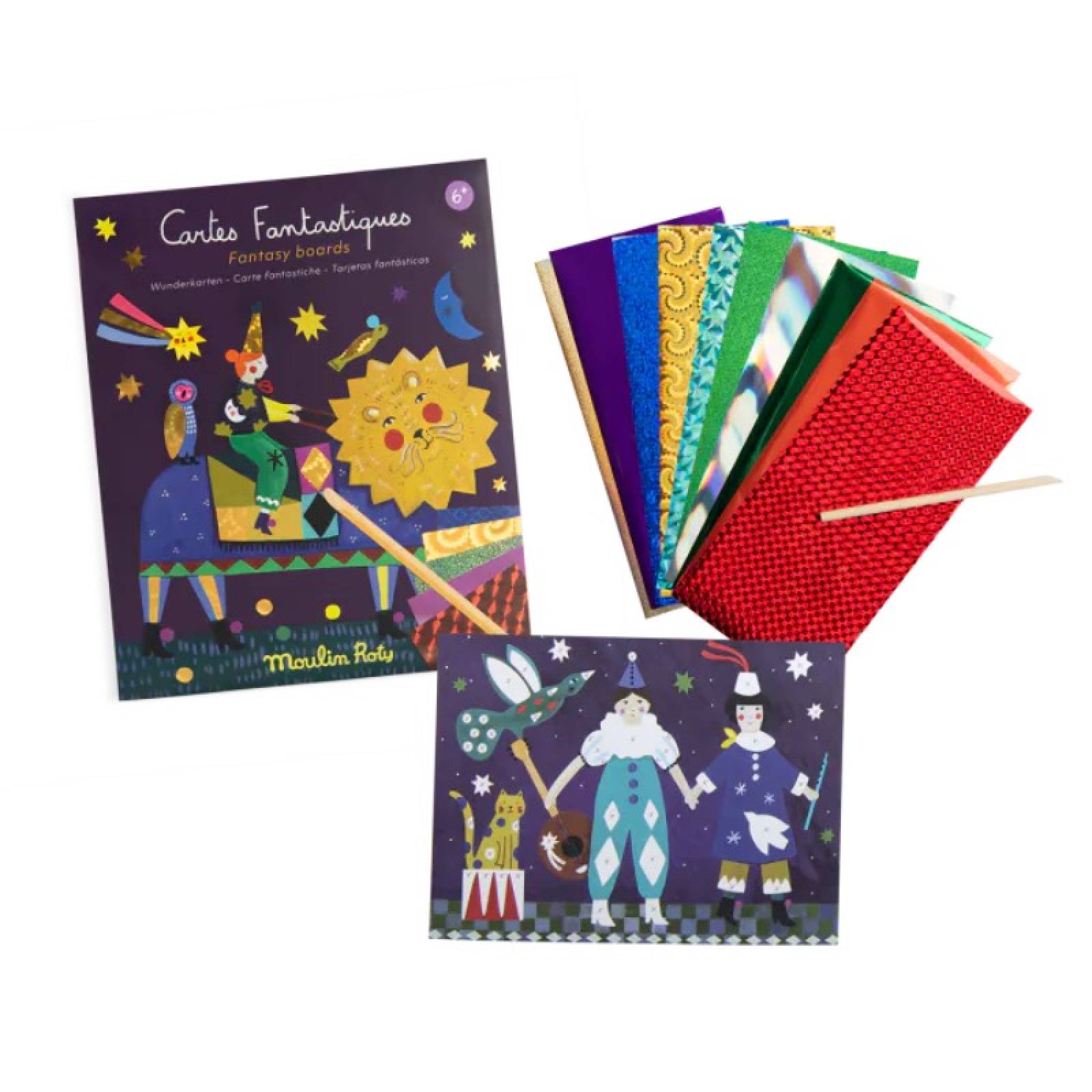Set Of 6 Fantasy Scratch Art Cards By Moulin Roty 6+ thumbnails