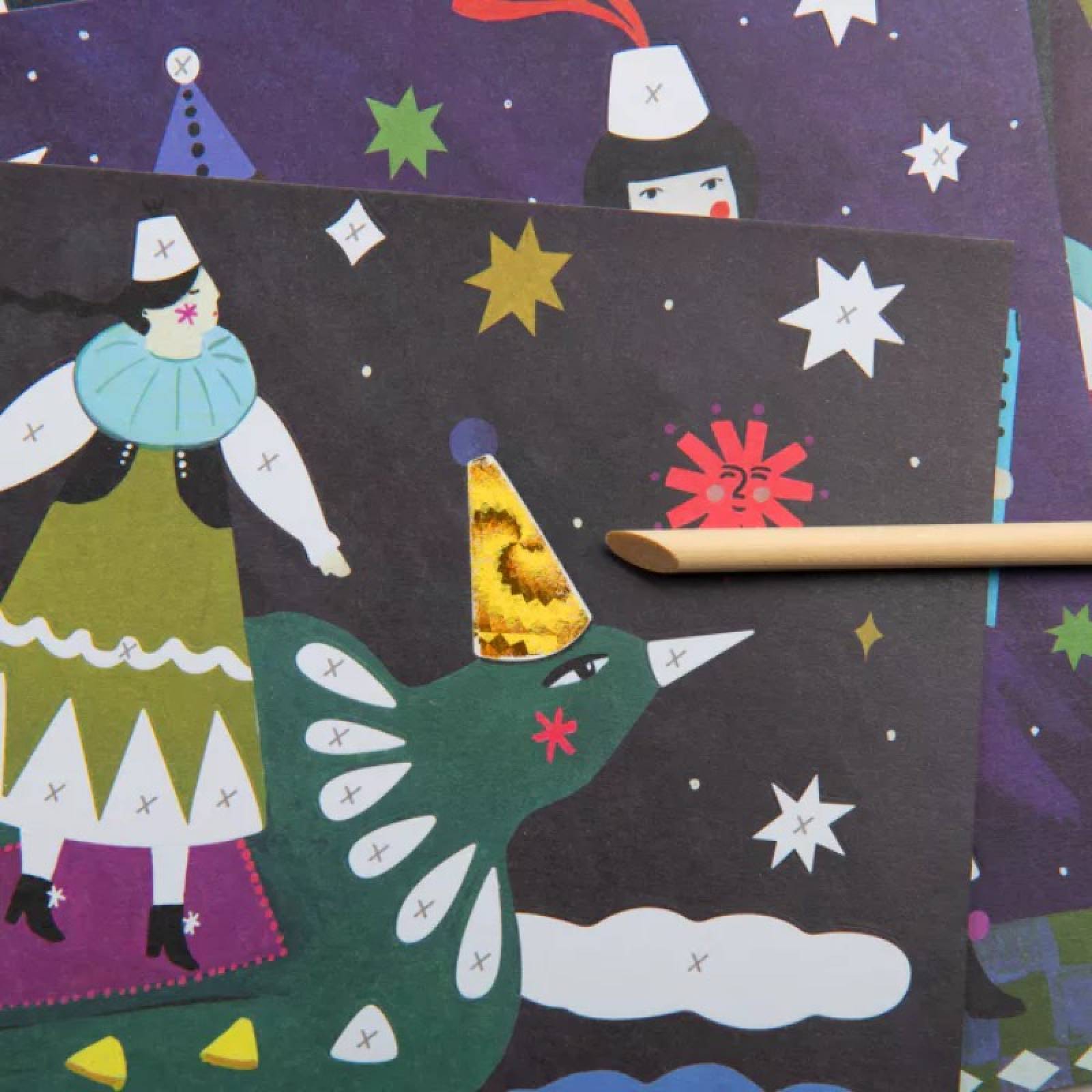 Set Of 6 Fantasy Scratch Art Cards By Moulin Roty 6+ thumbnails