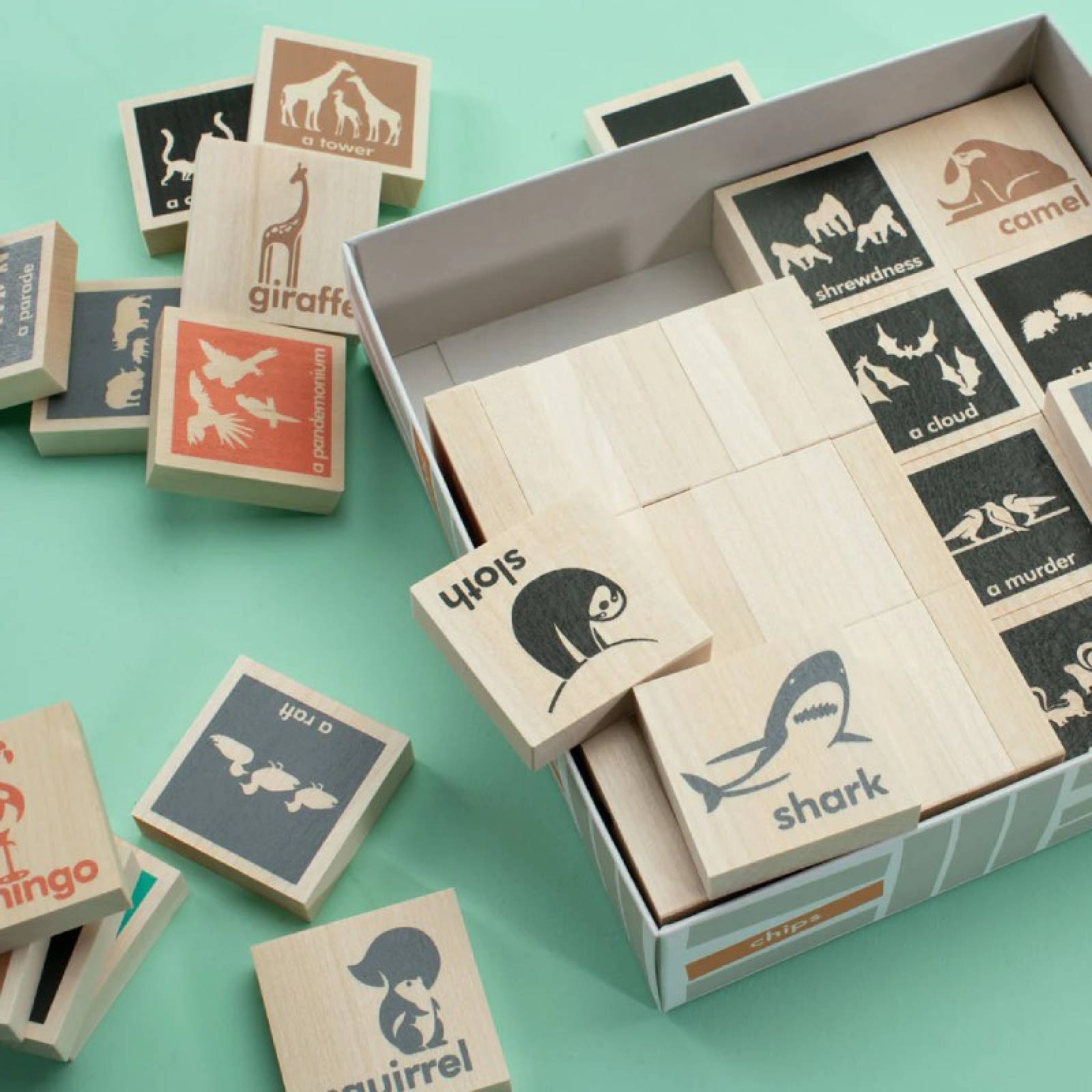 Set Of Wooden Collective Nouns Chips By Uncle Goose 3+ thumbnails