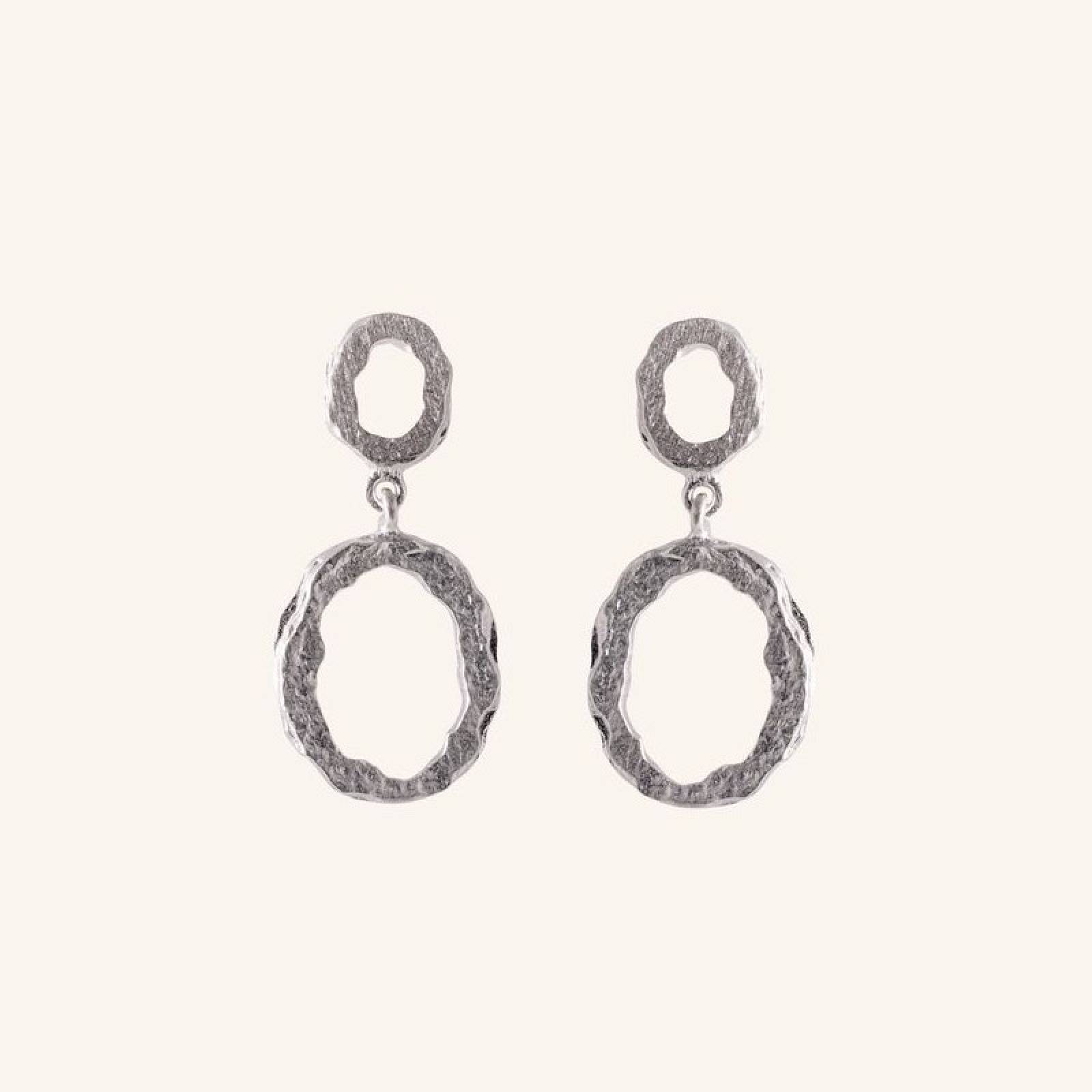 Shadow Storm Earrings In Silver By Pernille Corydon