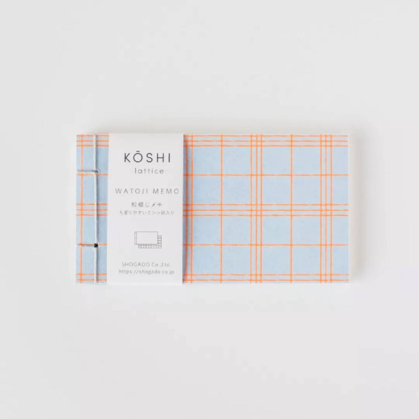 Shogado Koshi Mini Memo Pad In Blue & Orange