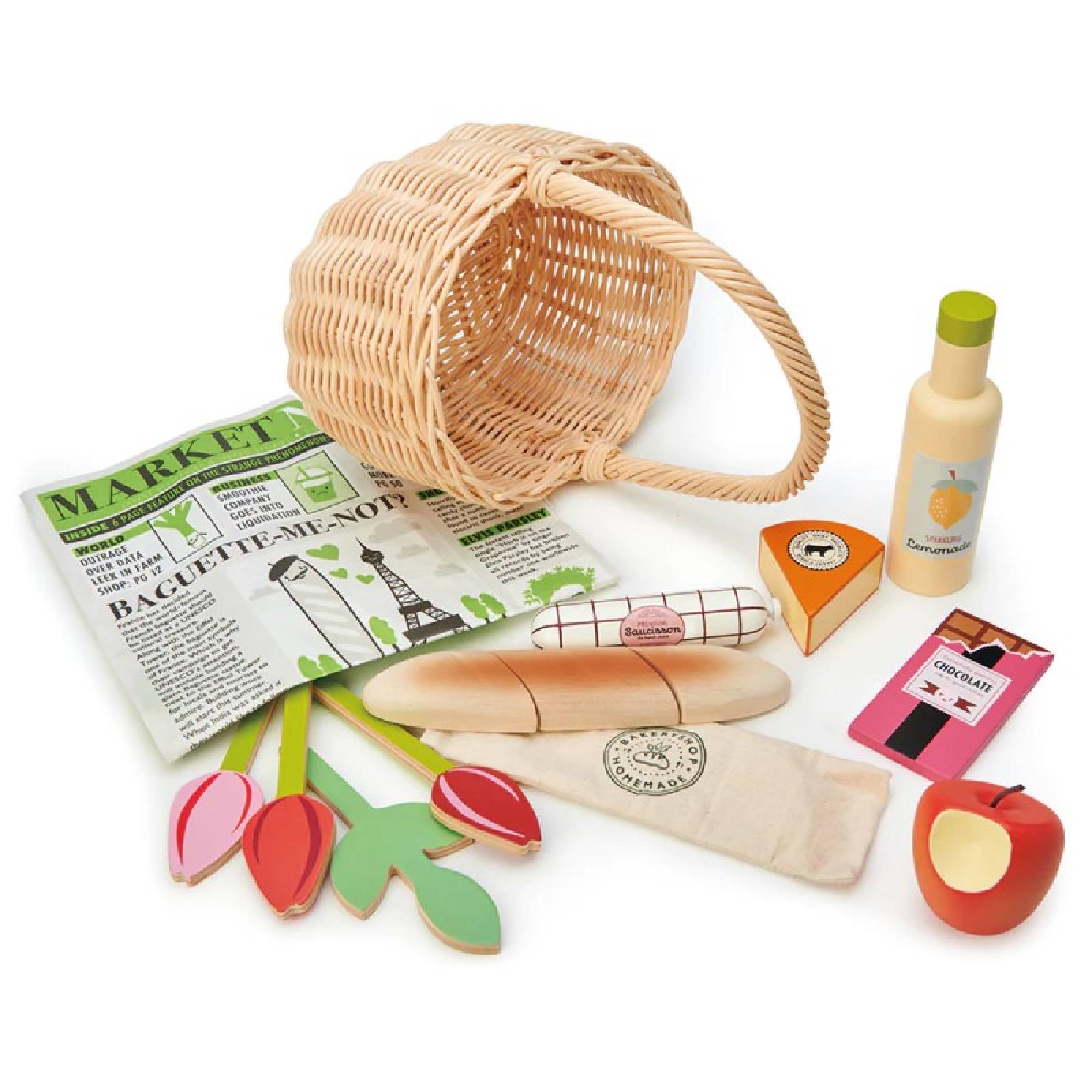 Shopping Basket Wooden Food Play Set 3+ thumbnails