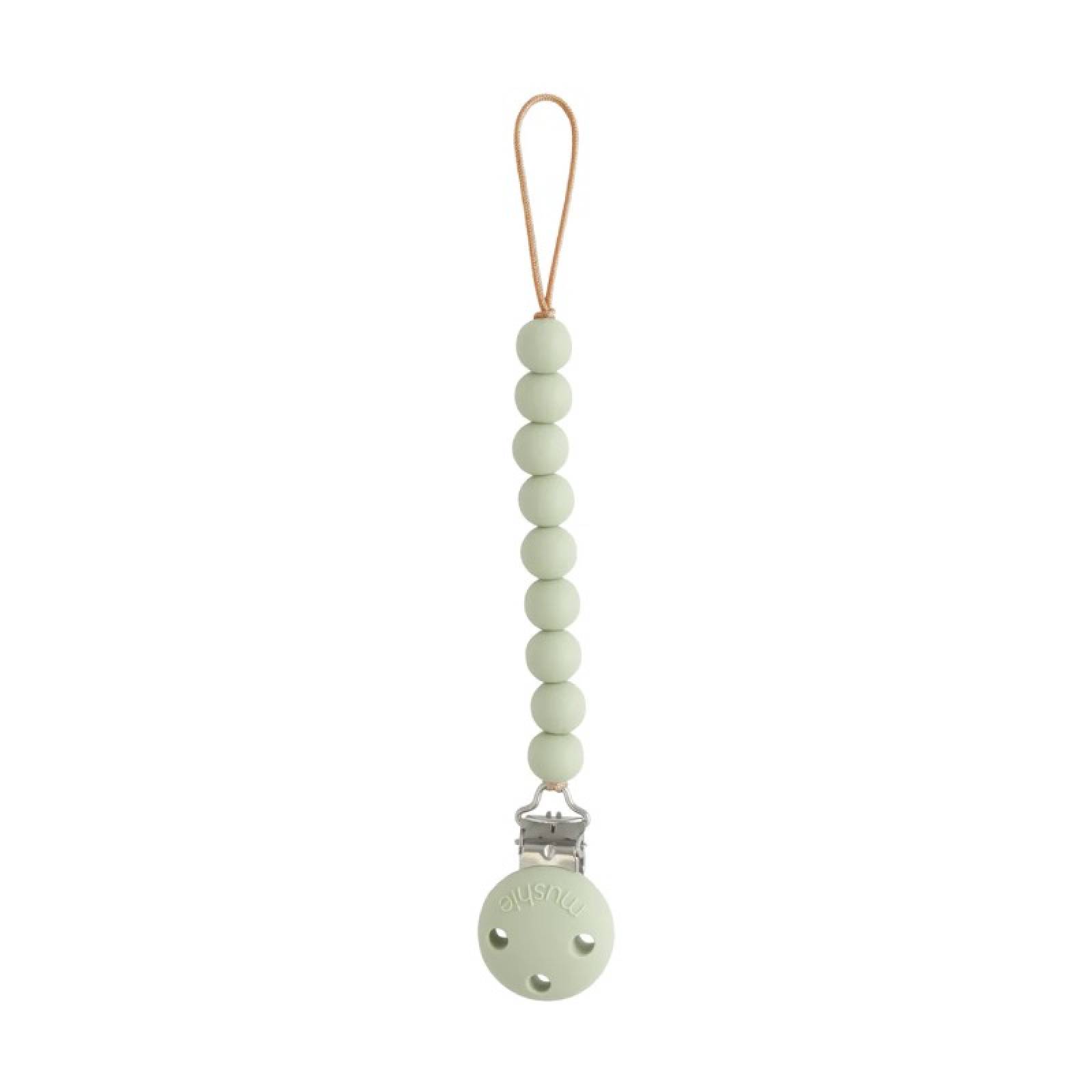 Silicone Pacifier Clip In Sage