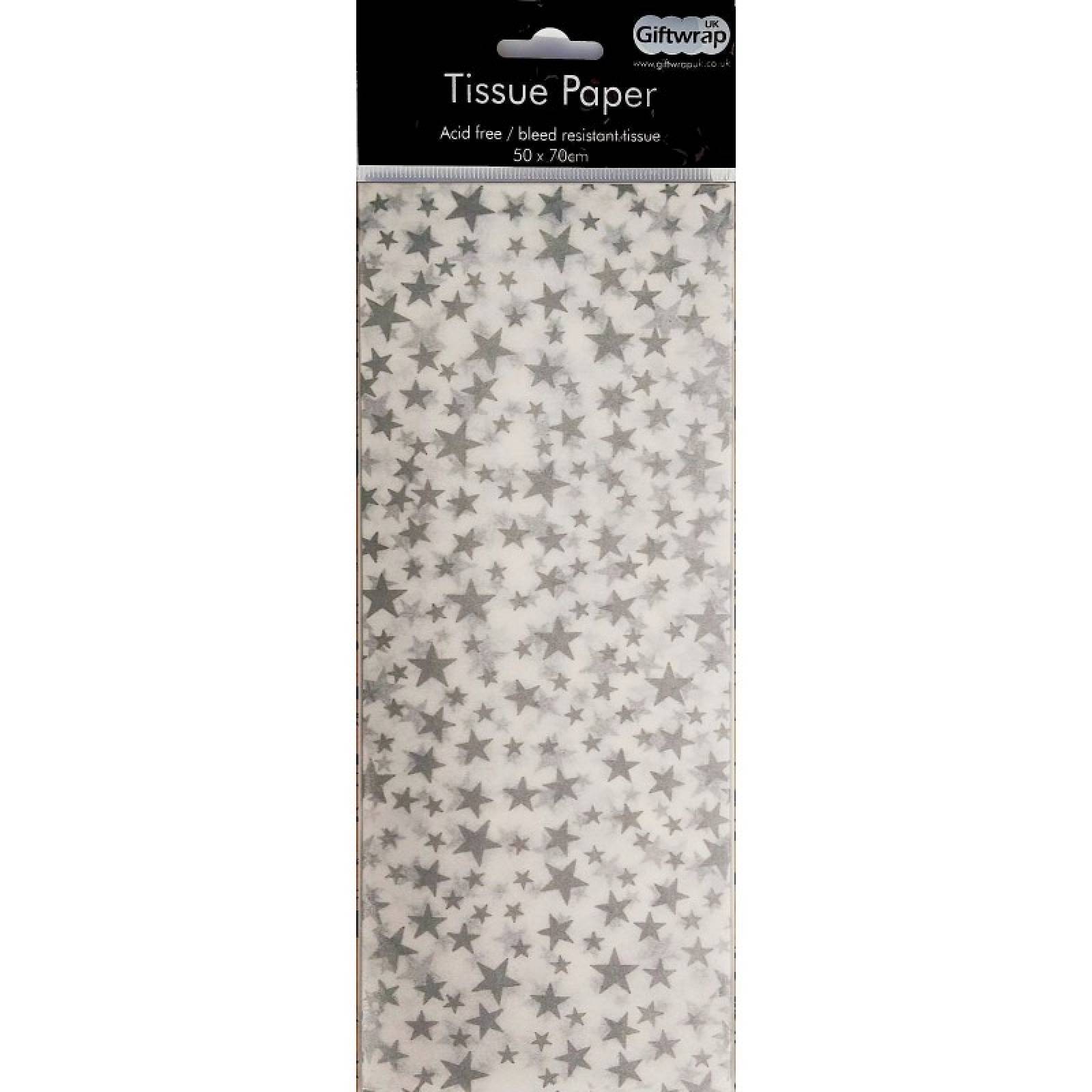 Silver Stars - Pack Of Tissue Paper